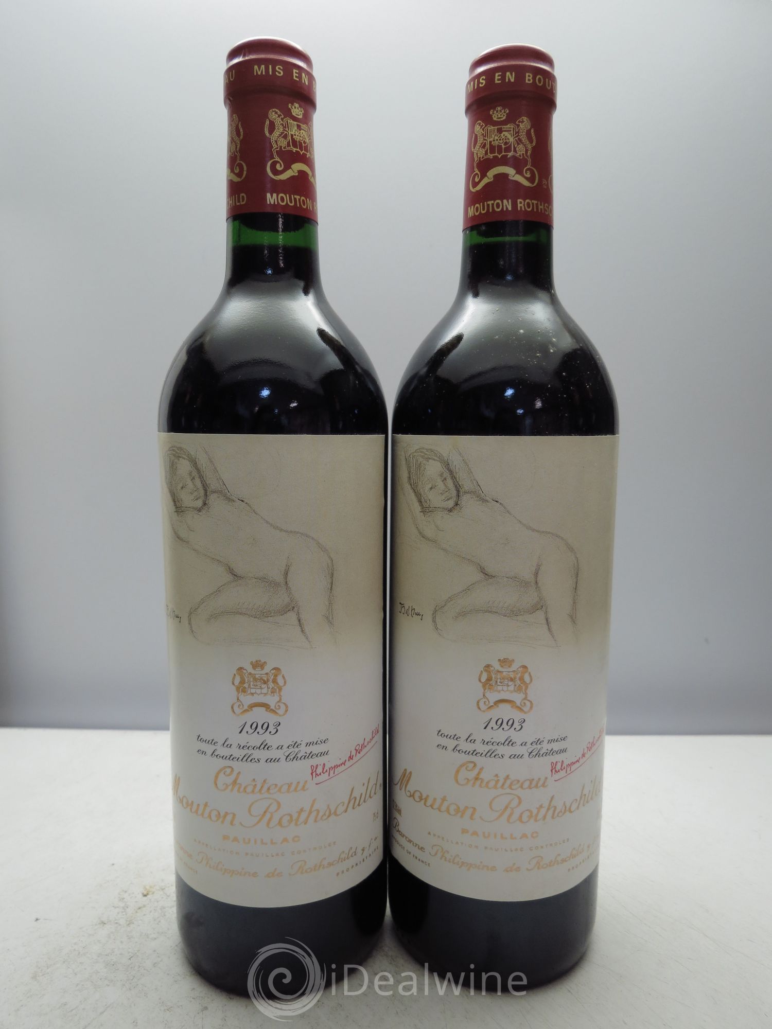 Château Mouton Rothschild 1er Grand Cru Classé 1993 - Lot de 6 bouteilles - 1