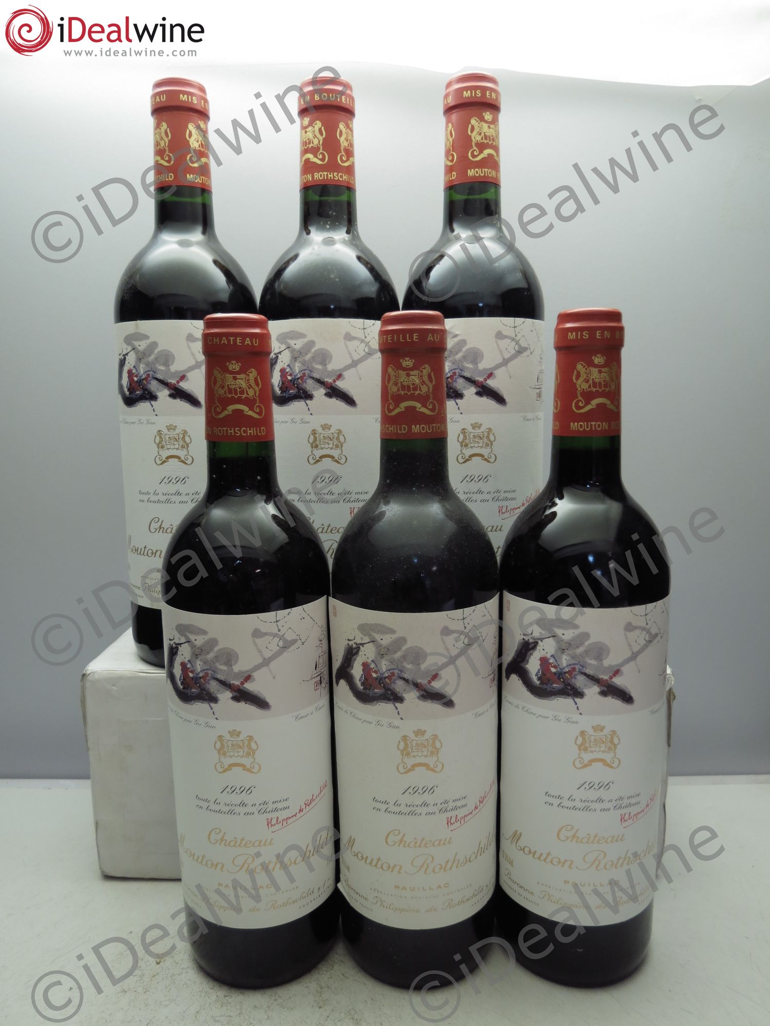 Château Mouton Rothschild 1er Grand Cru Classé 1996 - Lot de 6 bouteilles - 0