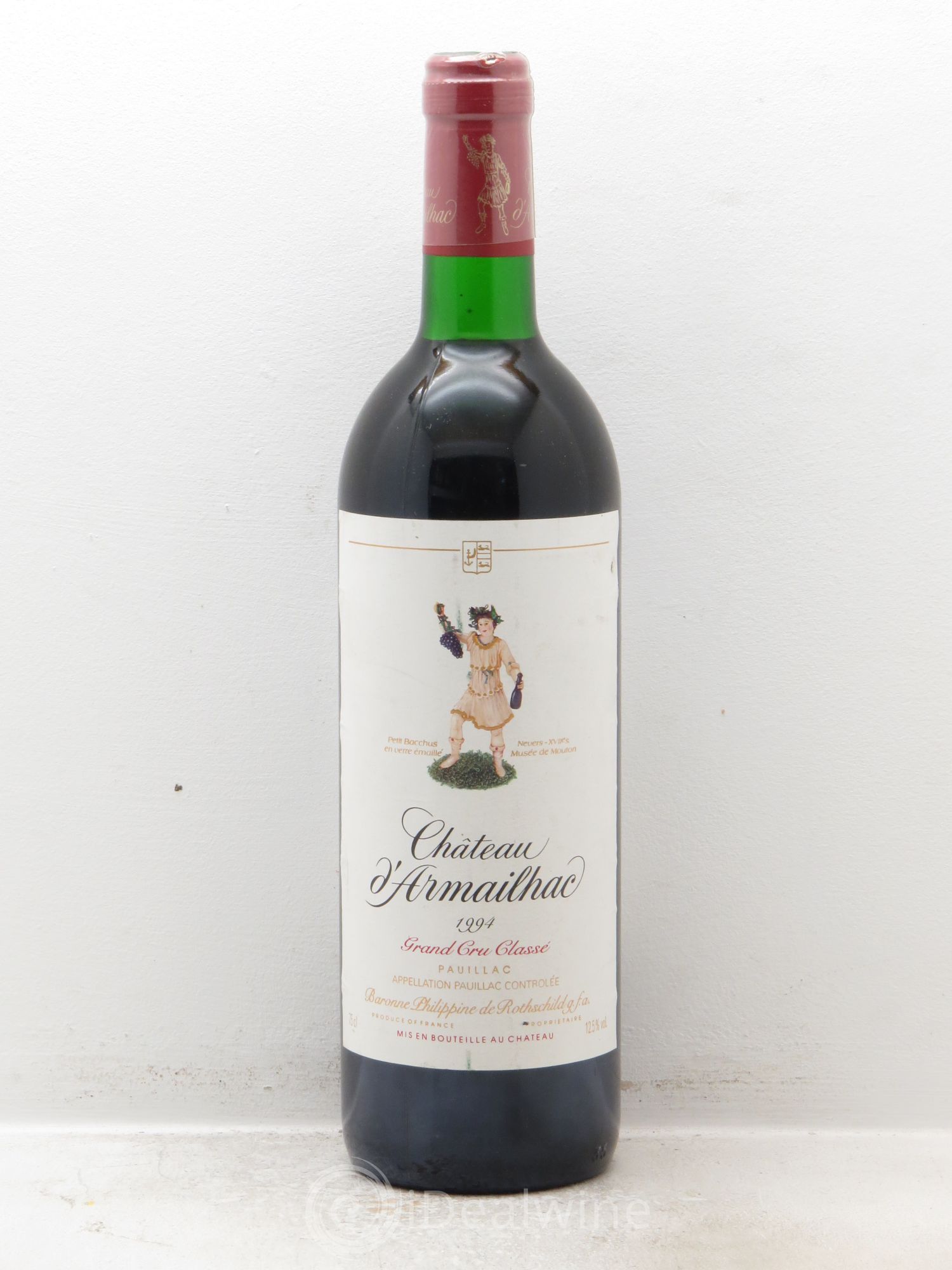 Château d' Armailhac - Mouton Baron(ne) Philippe 5ème Grand Cru Classé 1994 - Lot de 1 bouteille - 0