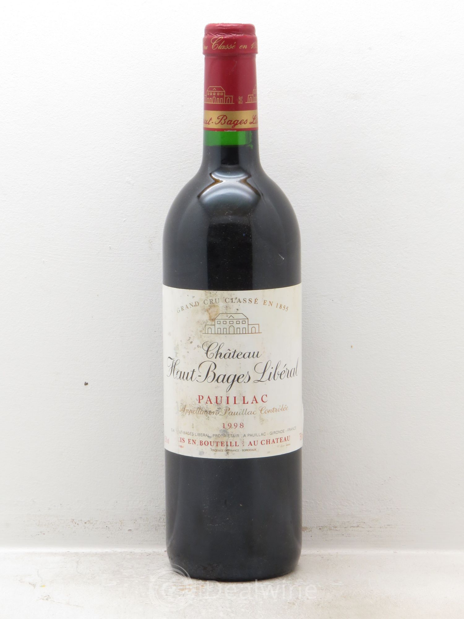 Château Haut Bages Libéral 5ème Grand Cru Classé 1998 - Lot de 1 bouteille - 0