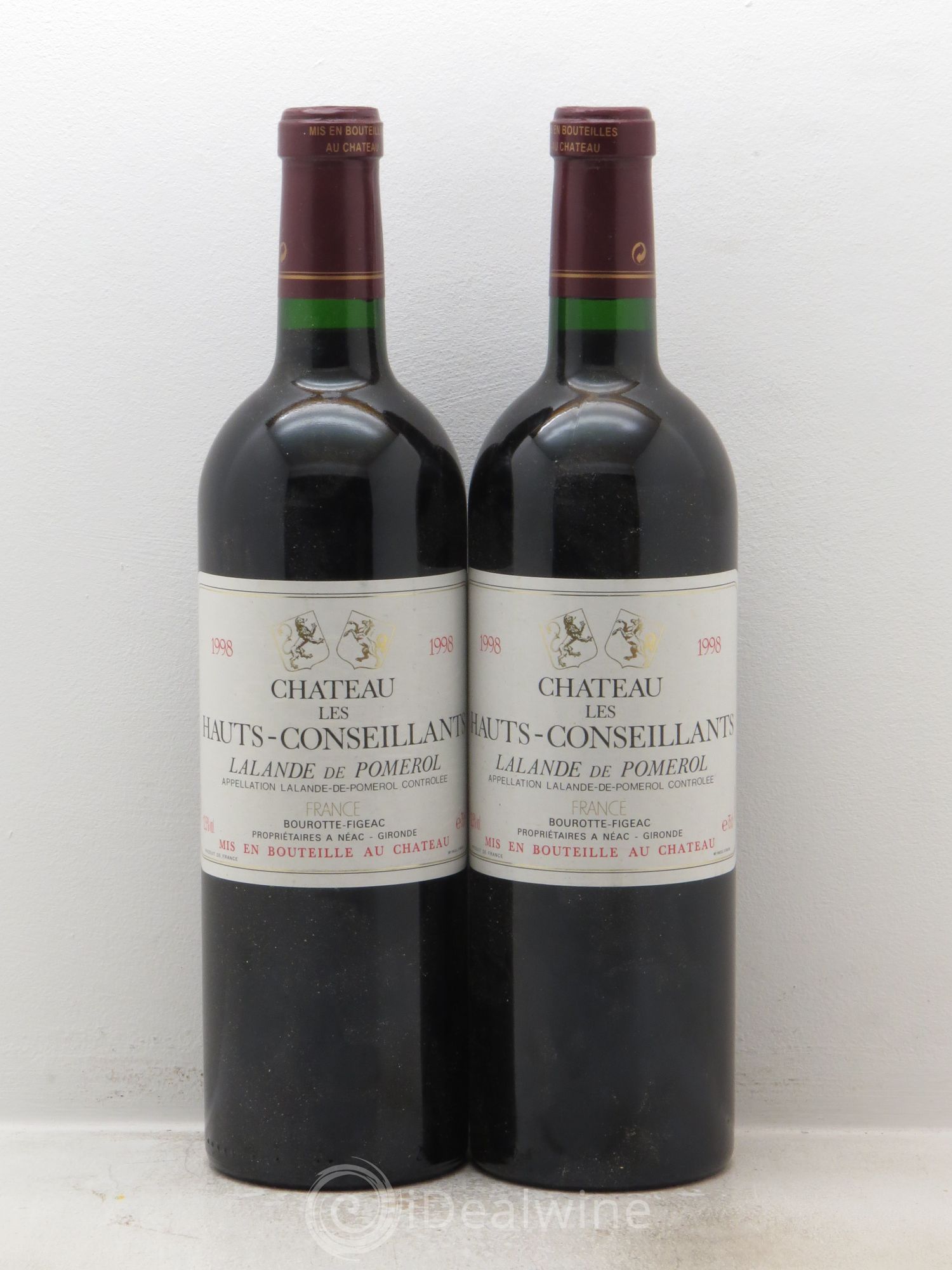 Bordeaux Les Hauts Conseillants - Lalande de Pomerol 1998 - Posten von 2 Flaschen - 0