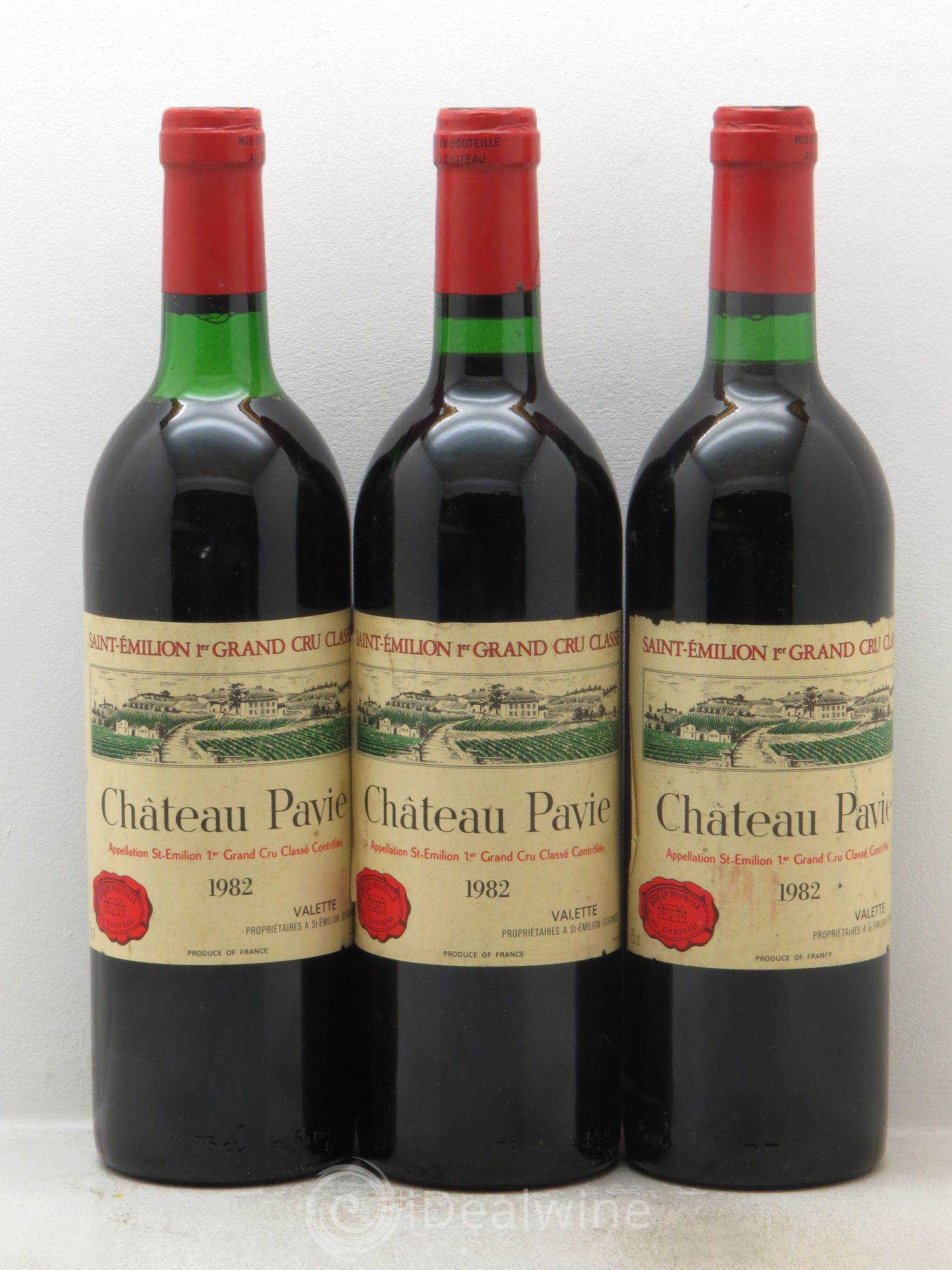 Château Pavie 1er Grand Cru Classé A 1982 - Lot de 3 bouteilles - 0