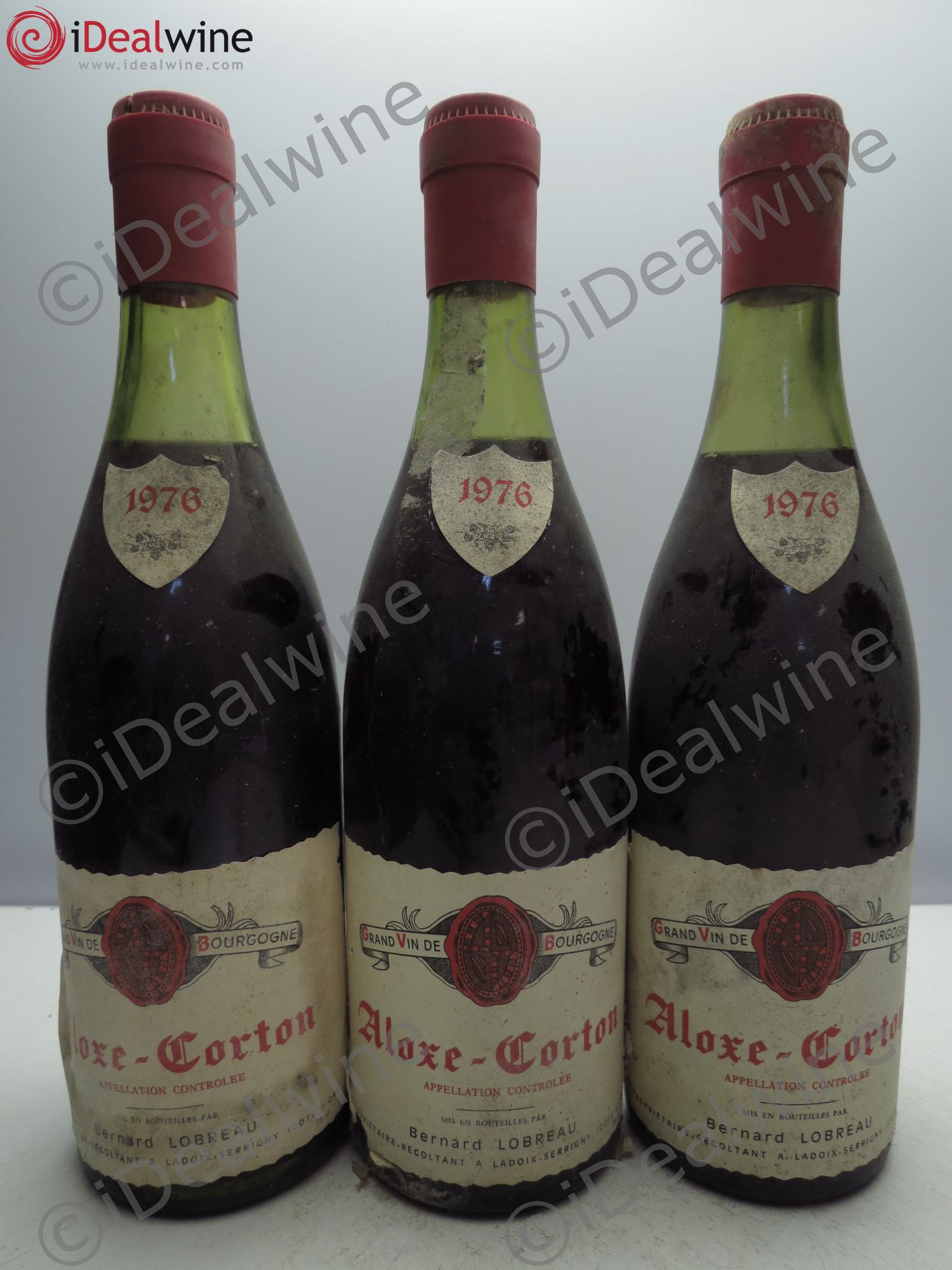 Aloxe-Corton Lobreau 1976 - Lot de 3 bouteilles - 0