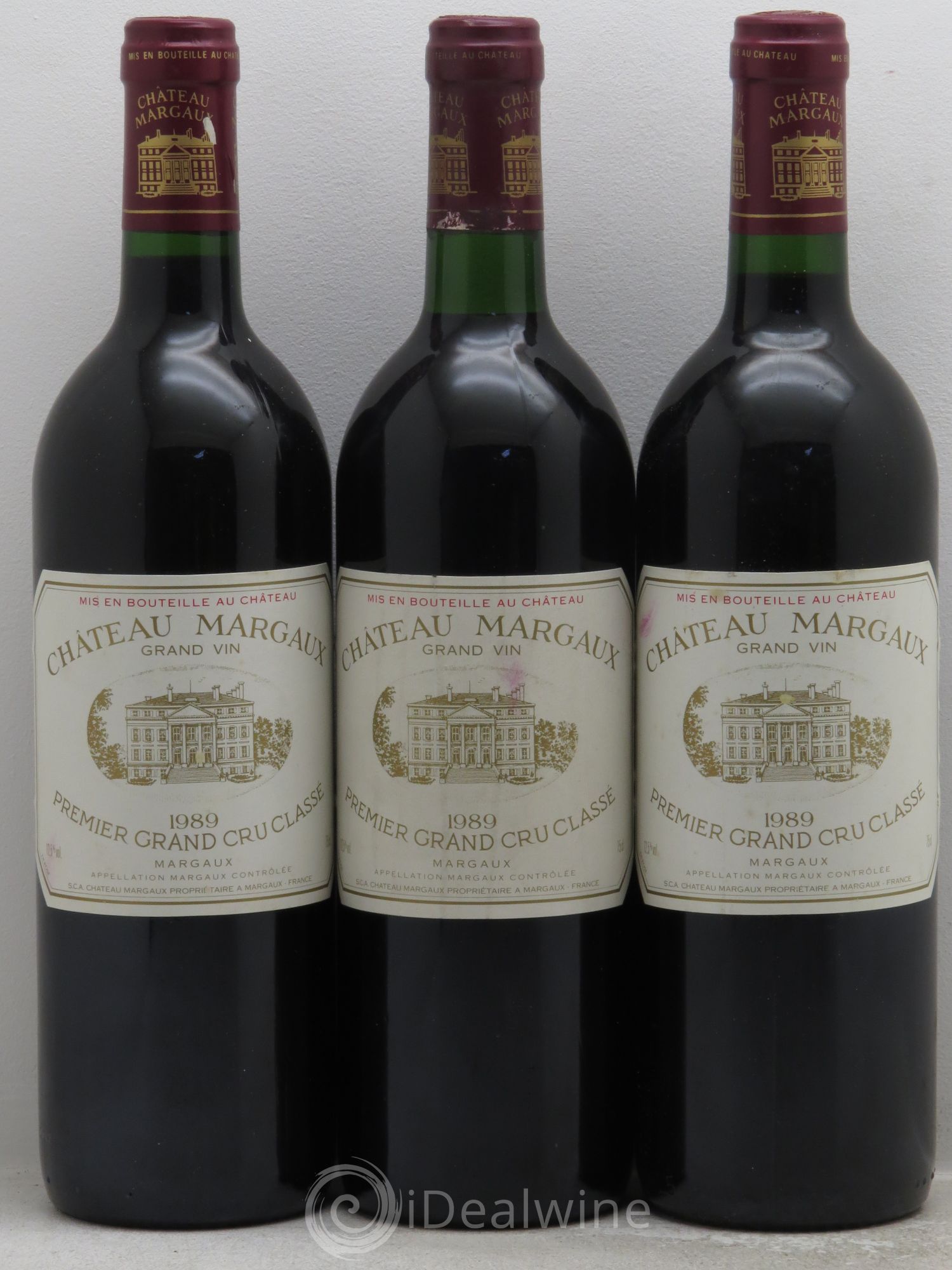 Château Margaux 1er Grand Cru Classé 1989 - Lot de 3 bouteilles - 0