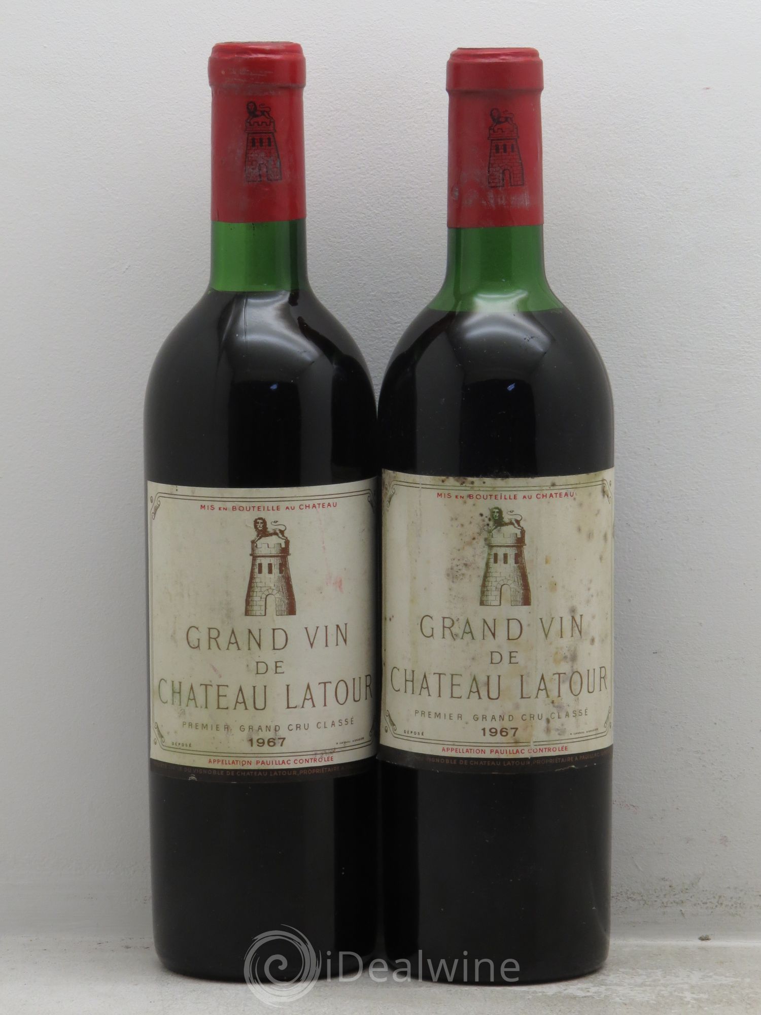 Château Latour 1er Grand Cru Classé 1967 - Lot de 2 bouteilles - 0