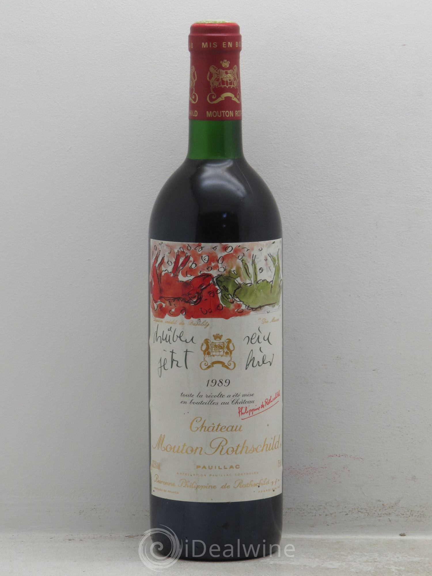 Château Mouton Rothschild 1er Grand Cru Classé 1989 - Lot de 1 bouteille - 0