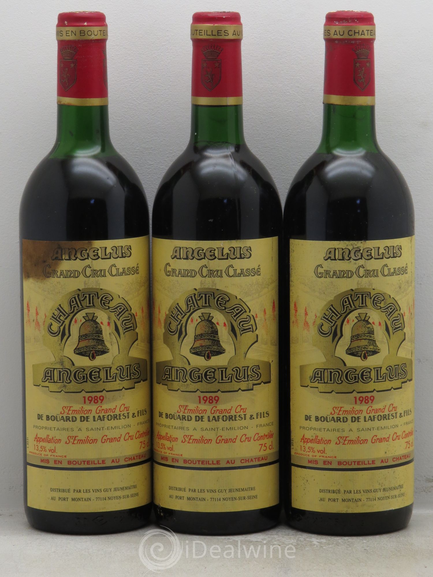 Château Angélus 1er Grand Cru Classé A 1989 - Lot de 3 bouteilles - 0