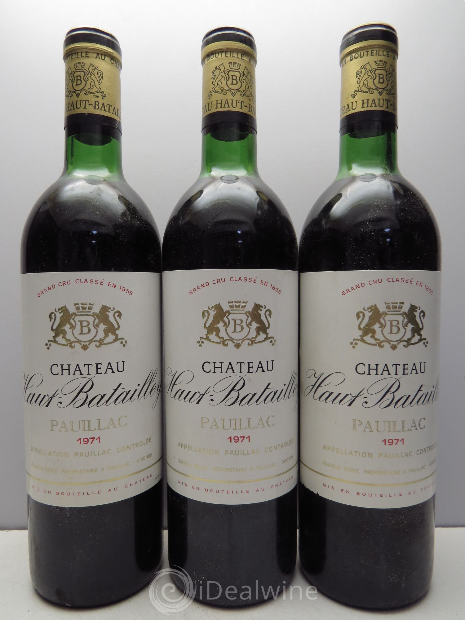 Château Haut Batailley 5ème Grand Cru Classé 1971 - Lot de 3 bouteilles - 0