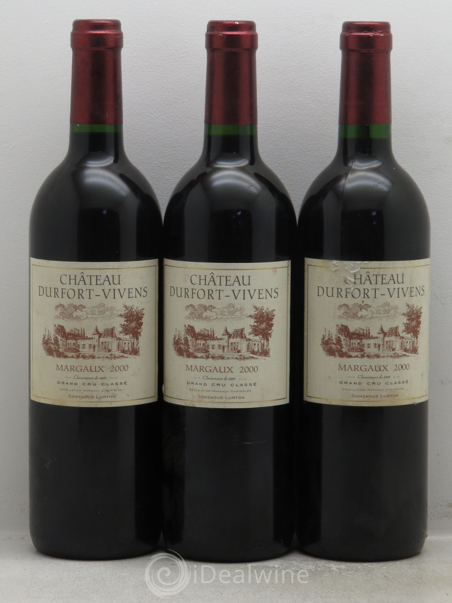 Château Durfort Vivens 2ème Grand Cru Classé 2000 - Lot de 3 bouteilles - 0