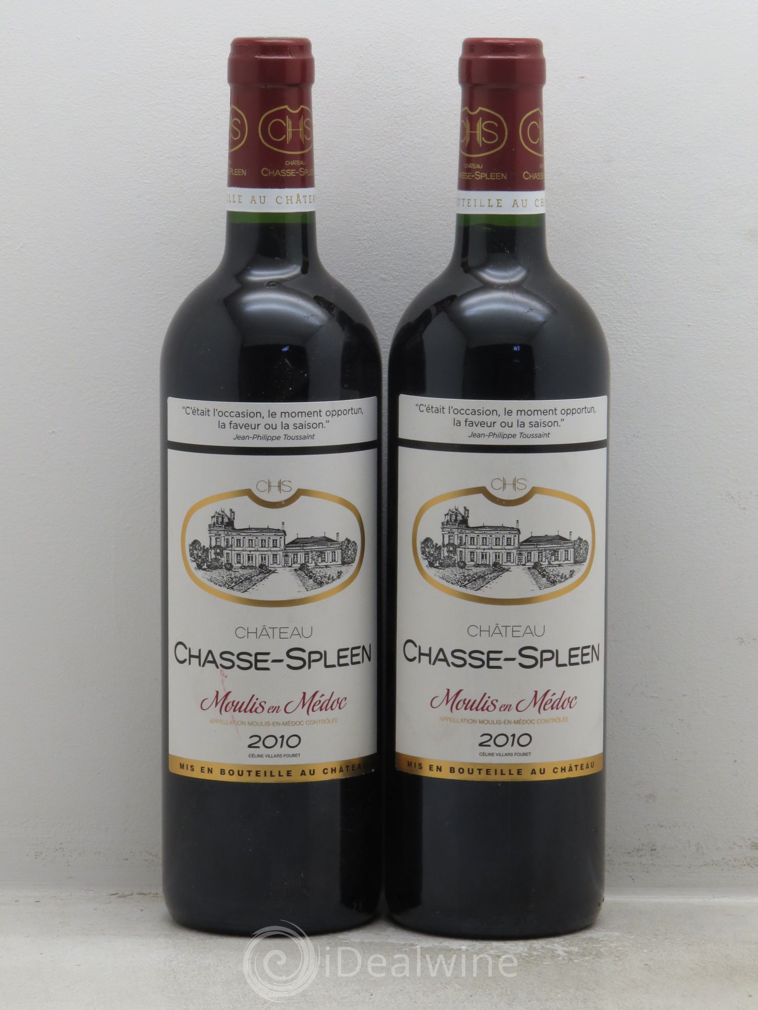 Château Chasse Spleen 2010 - Lot de 2 bouteilles - 0