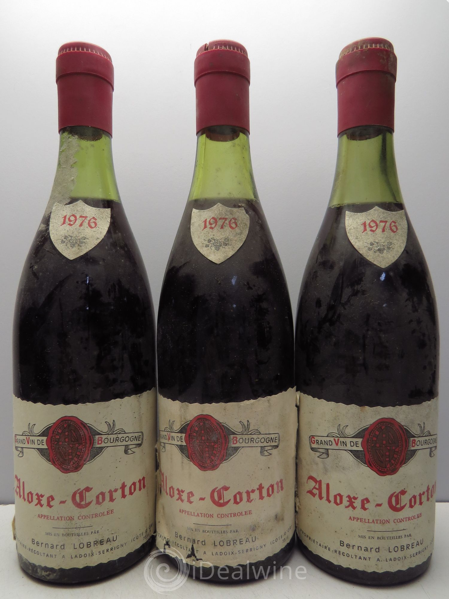 Aloxe-Corton B.Lobreau 1976 - Lot de 3 bouteilles - 0