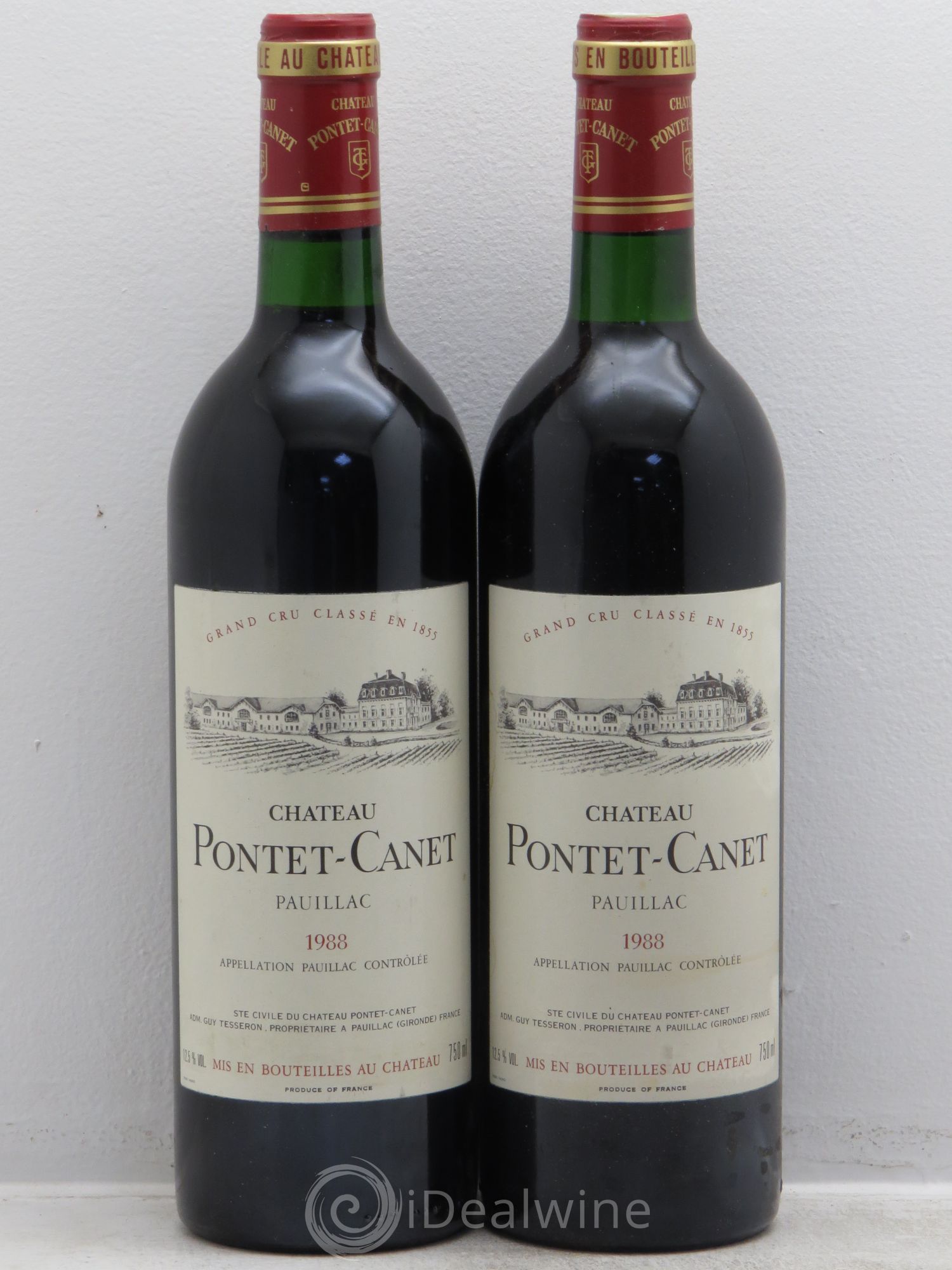 Château Pontet Canet 5ème Grand Cru Classé 1988 - Lot de 2 bouteilles - 0
