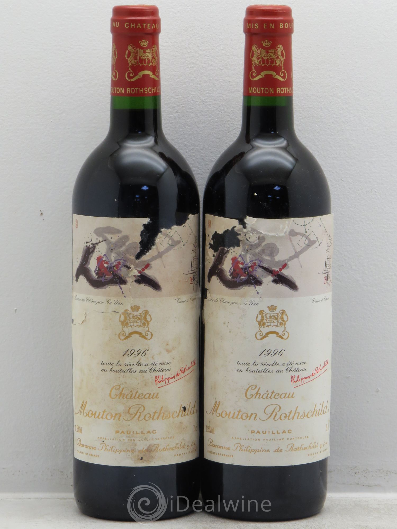 Château Mouton Rothschild 1er Grand Cru Classé 1996 - Lot de 2 bouteilles - 0