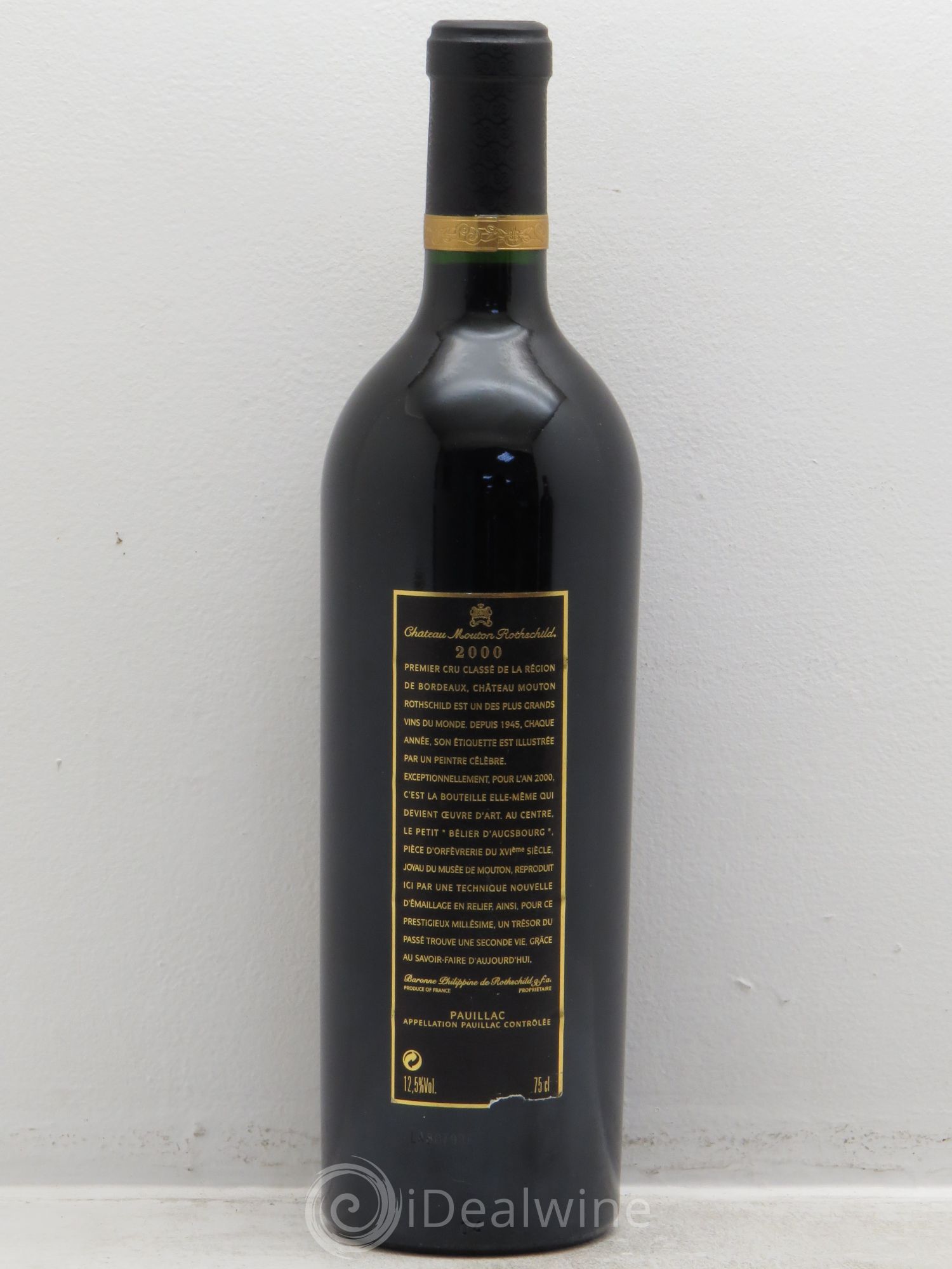 Château Mouton Rothschild 1er Grand Cru Classé 2000 - Lot de 1 bouteille - 1