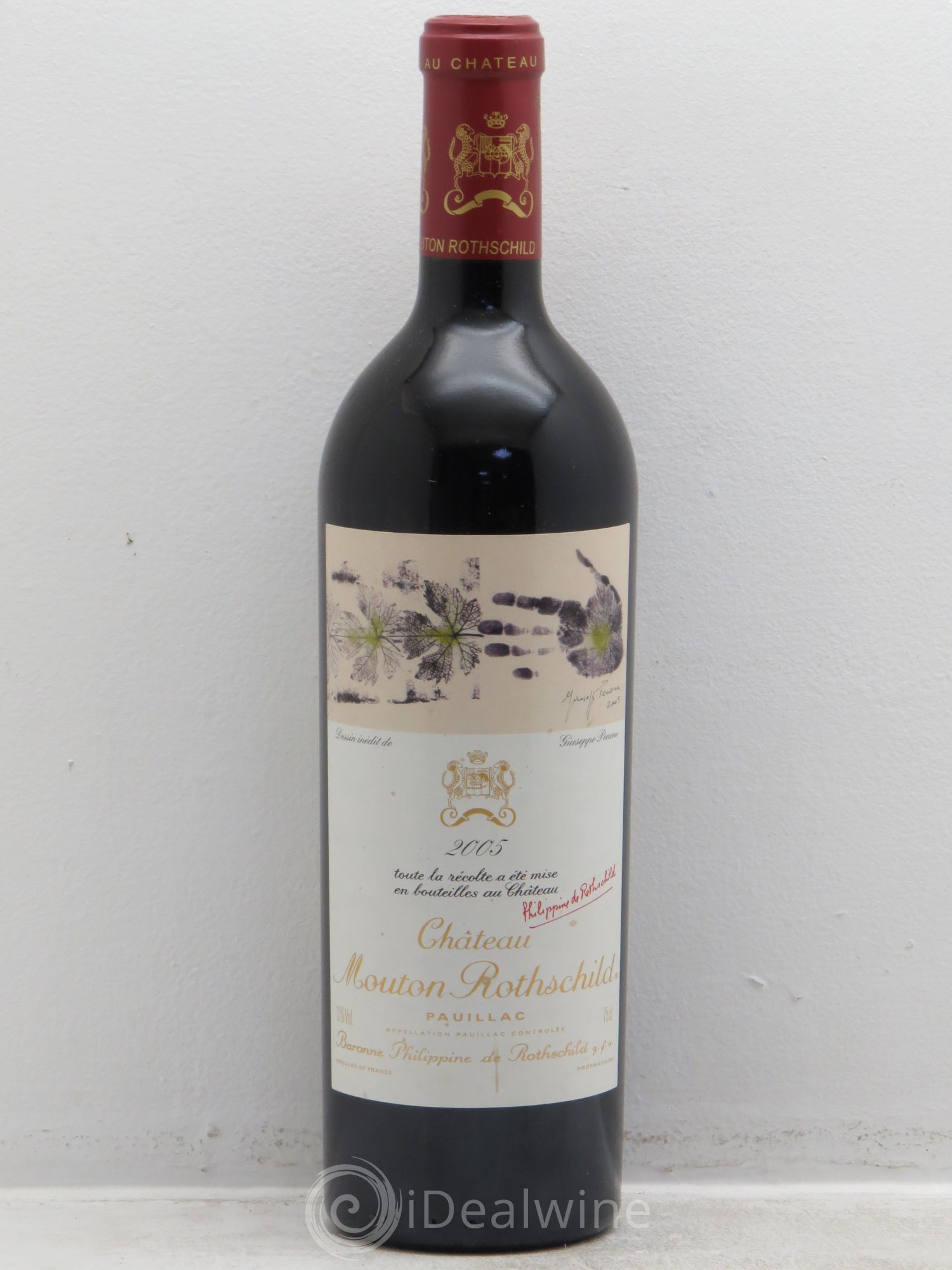 Château Mouton Rothschild 1er Grand Cru Classé 2005 - Lot de 1 bouteille - 0