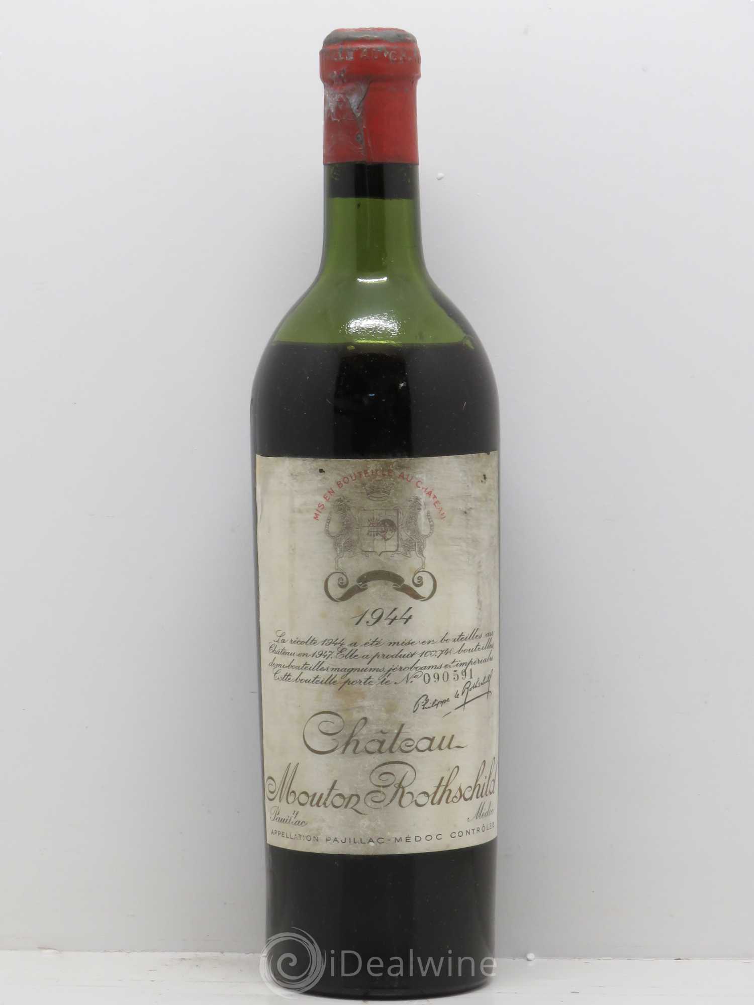 Château Mouton Rothschild 1er Grand Cru Classé 1944 - Lot de 1 bouteille - 0