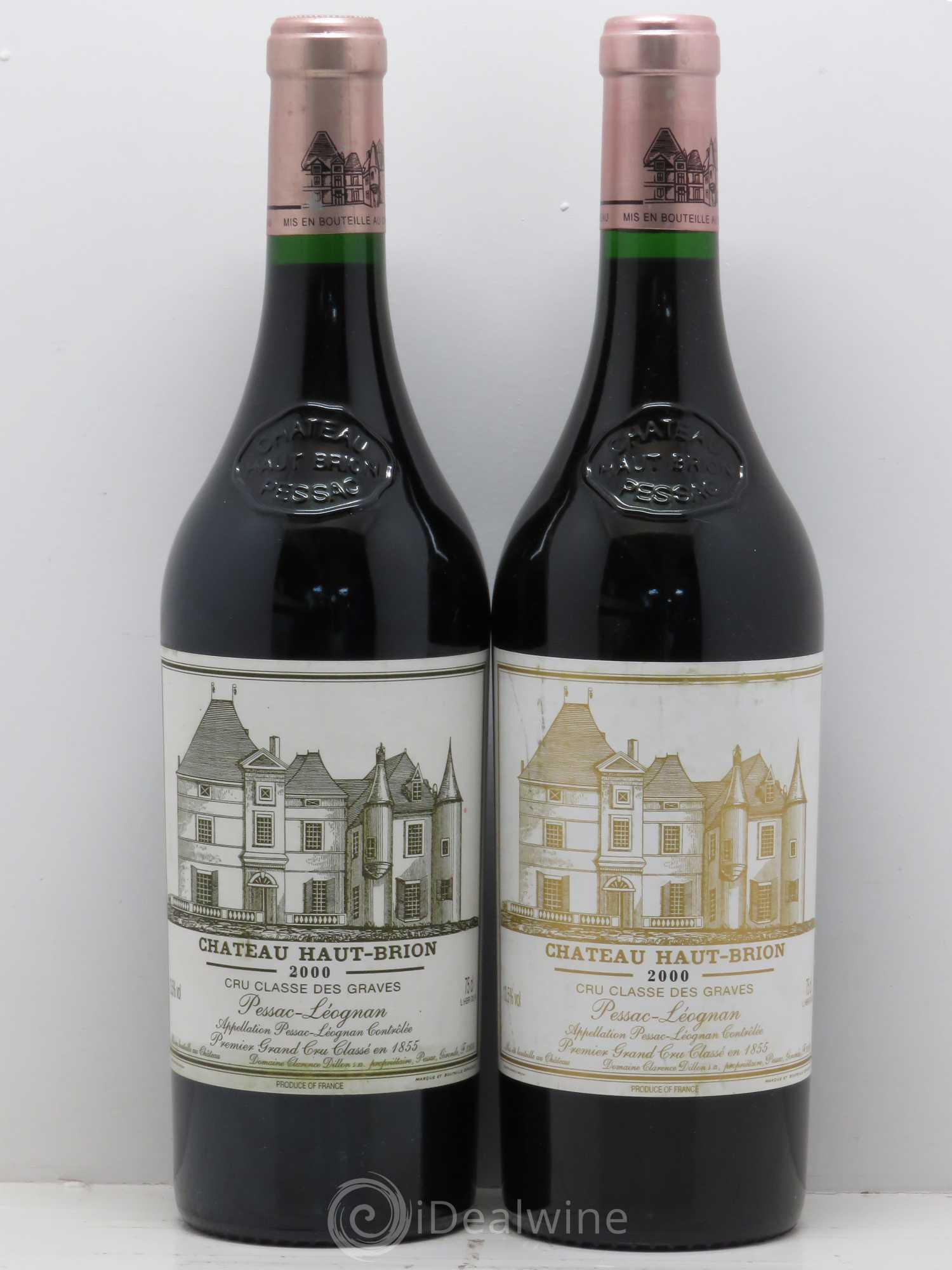 Château Haut Brion 1er Grand Cru Classé 2000 - Lot de 2 bouteilles - 0