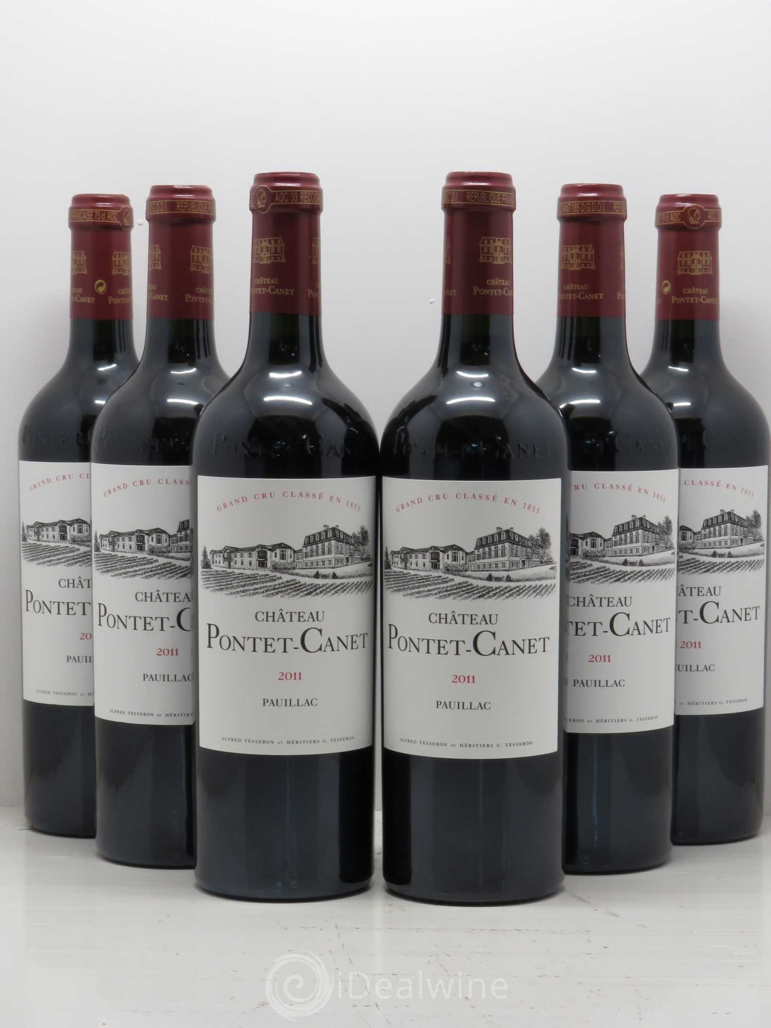 Château Pontet Canet 5ème Grand Cru Classé 2011 - Lot de 6 bouteilles - 0