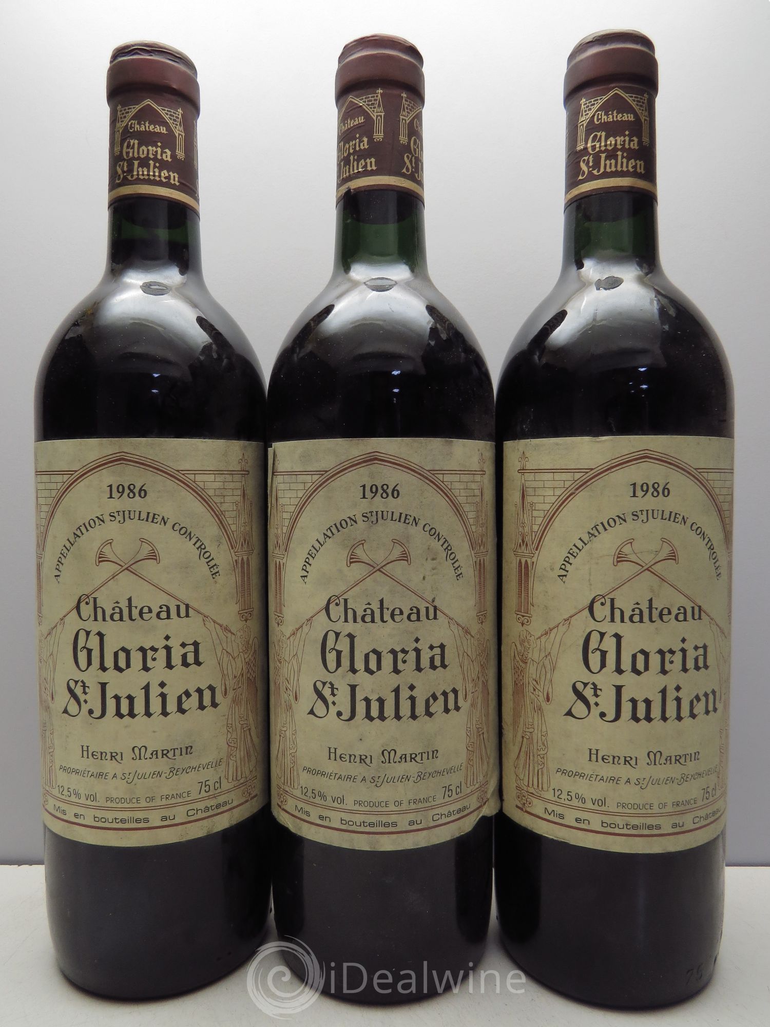 Château Gloria 1986 - Lot de 3 bouteilles - 0