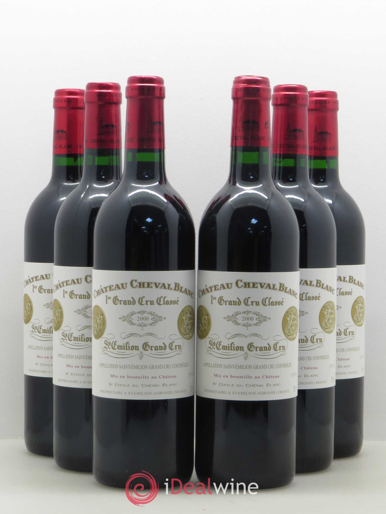Château Cheval Blanc 1er Grand Cru Classé A 2000 - Lot de 6 bouteilles - 0