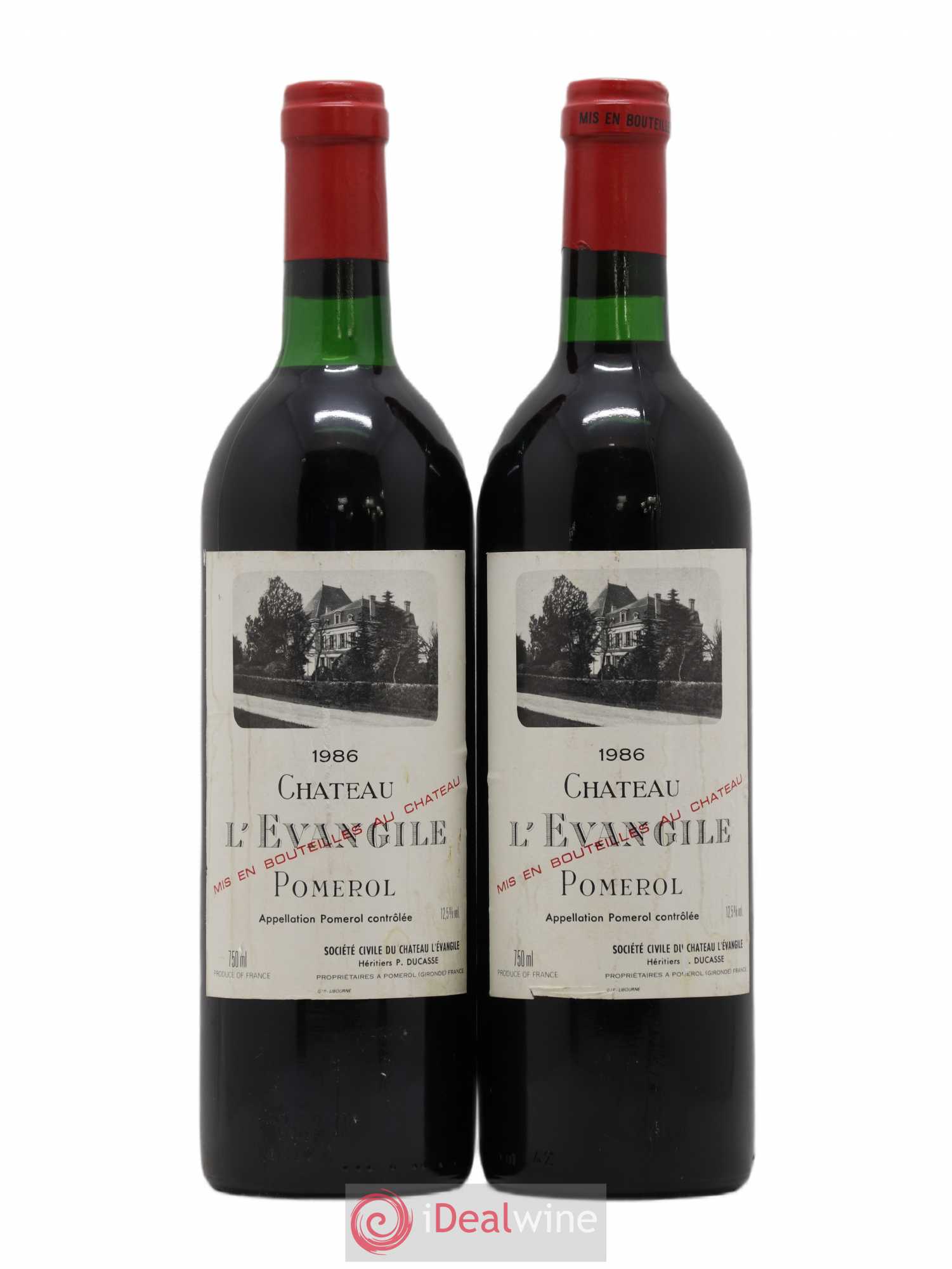 Château l' Évangile 1986 - Lot de 2 bouteilles - 0