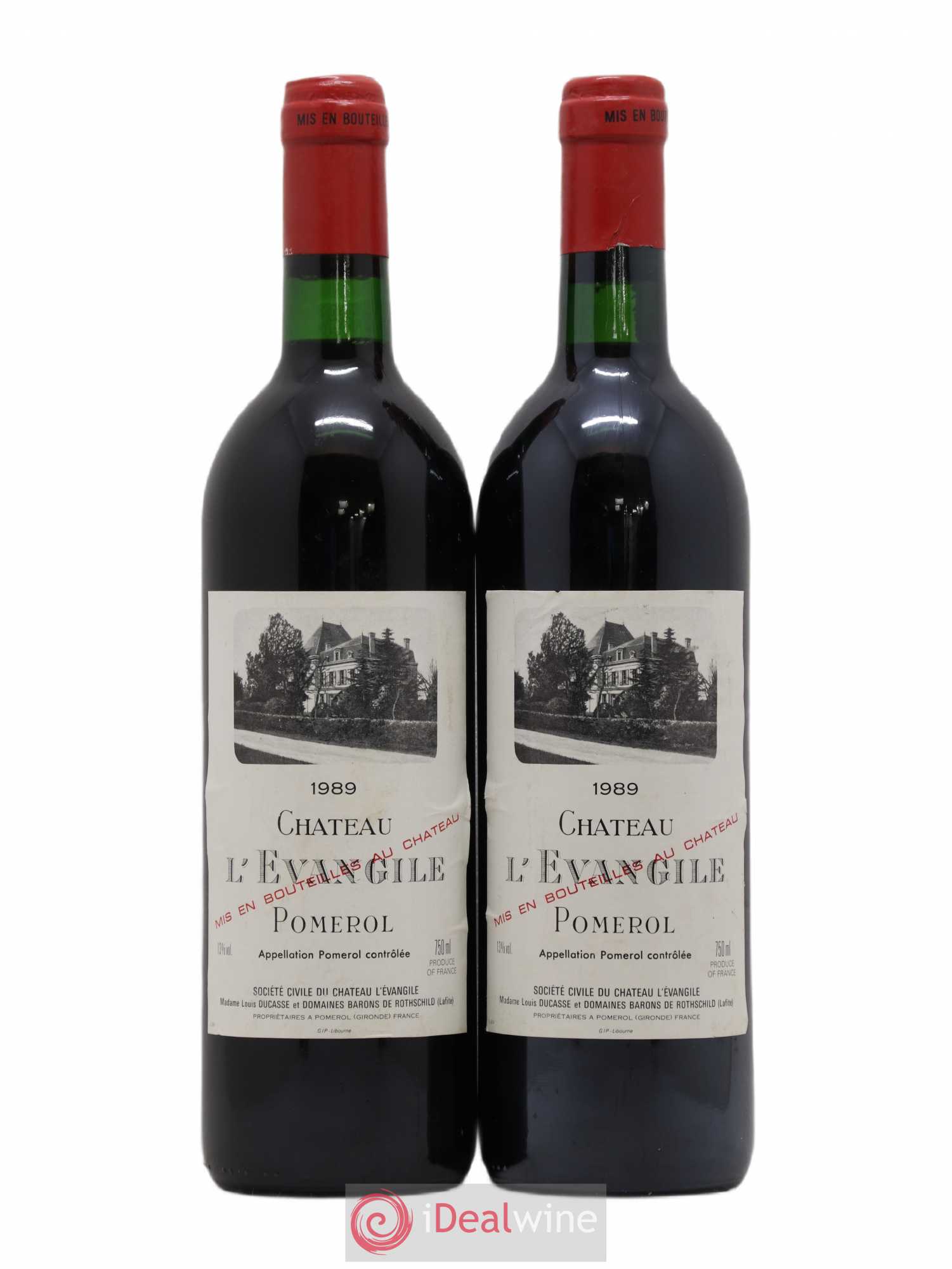 Château l' Évangile 1989 - Lot de 2 bouteilles - 0