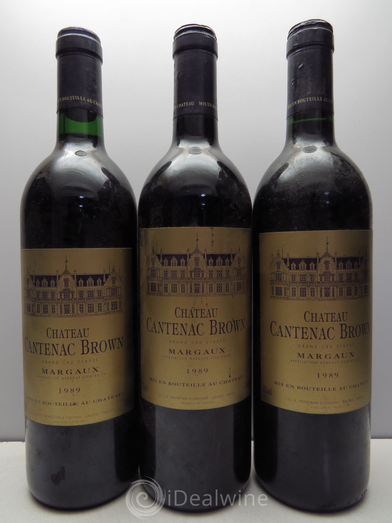 Château Cantenac Brown 3ème Grand Cru Classé 1989 - Lot de 3 bouteilles - 0