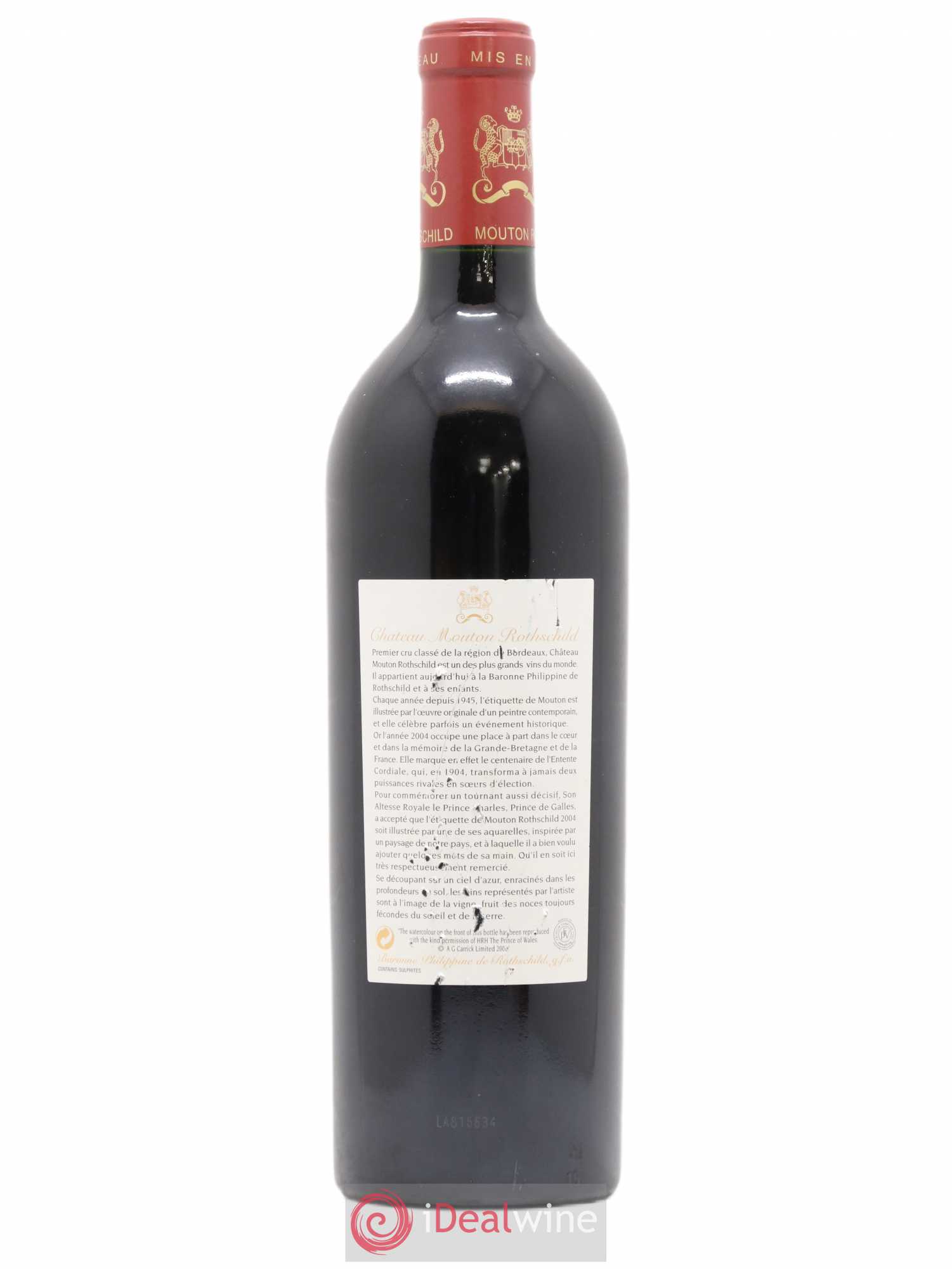 Château Mouton Rothschild 1er Grand Cru Classé 2004 - Lot de 1 bouteille - 1
