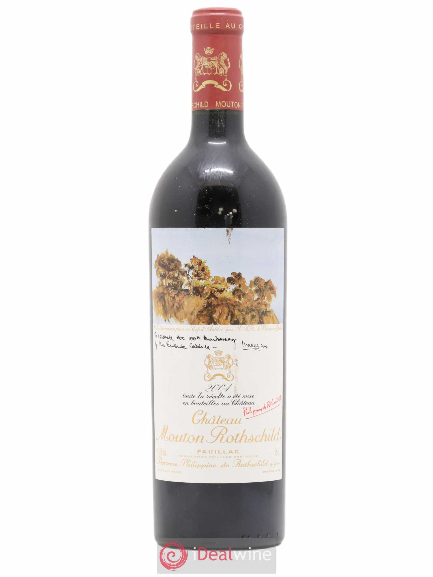 Château Mouton Rothschild 1er Grand Cru Classé 2004 - Lot de 1 bouteille - 0