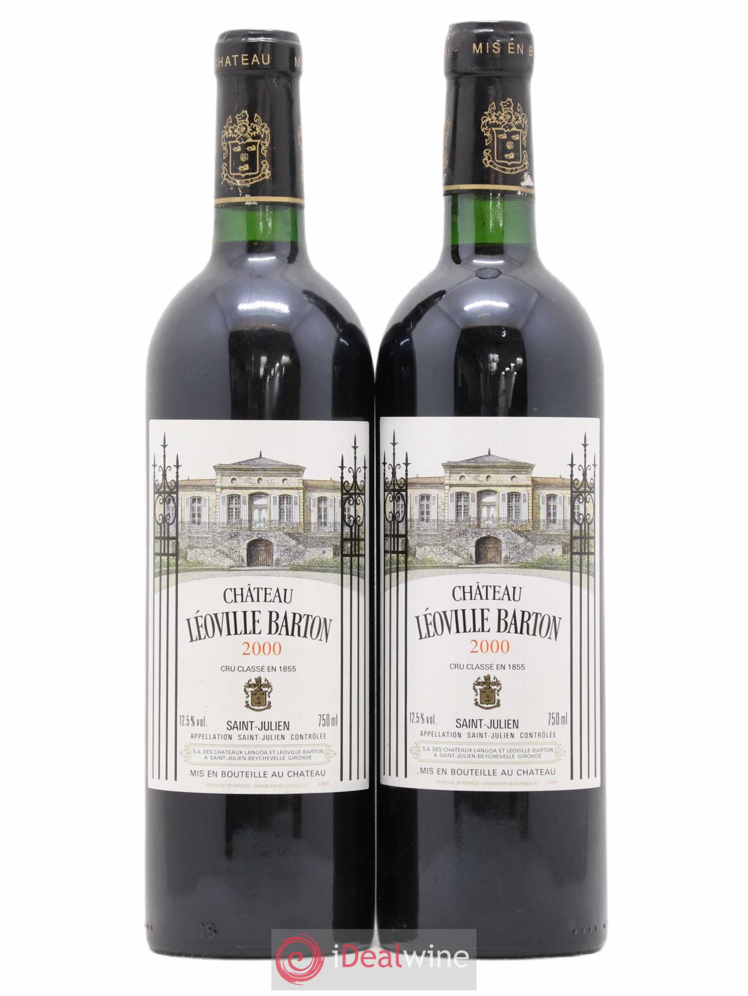 Château Léoville Barton 2ème Grand Cru Classé 2000 - Lot de 2 bouteilles - 0
