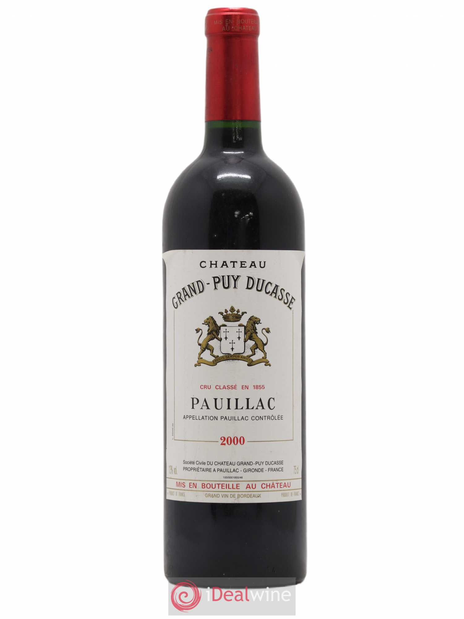 Château Grand Puy Ducasse 5ème Grand Cru Classé 2000 - Lot de 1 bouteille - 0