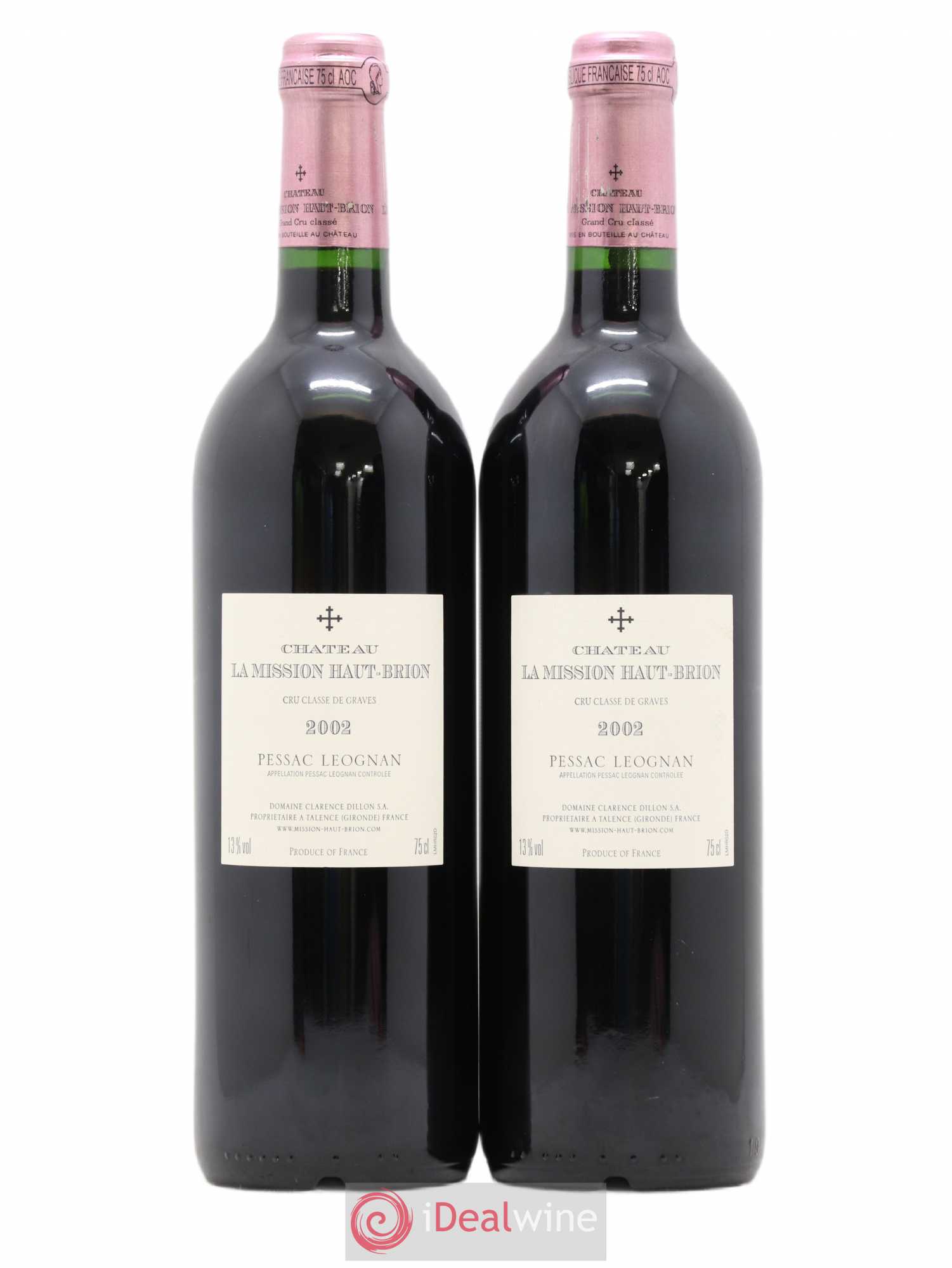 Château la Mission Haut-Brion Cru Classé de Graves 2002 - Lot de 2 bouteilles - 1