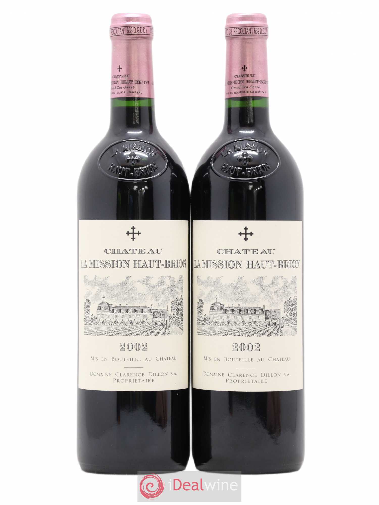 Château la Mission Haut-Brion Cru Classé de Graves 2002 - Lot de 2 bouteilles - 0