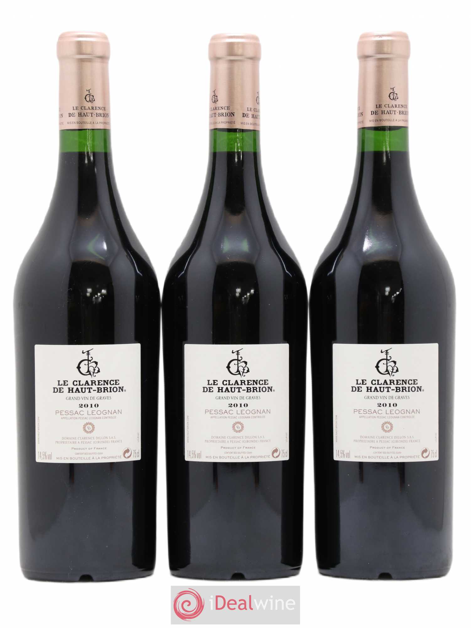 Clarence (Bahans) de Haut-Brion Second Vin 2010 - Lot de 3 bouteilles - 1