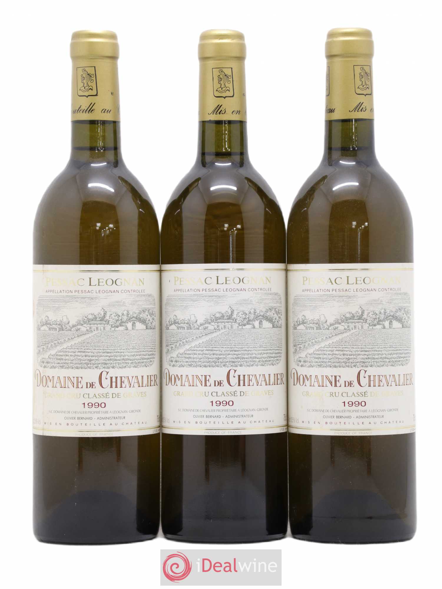Domaine de Chevalier Cru Classé de Graves 1990 - Lot de 3 bouteilles - 0