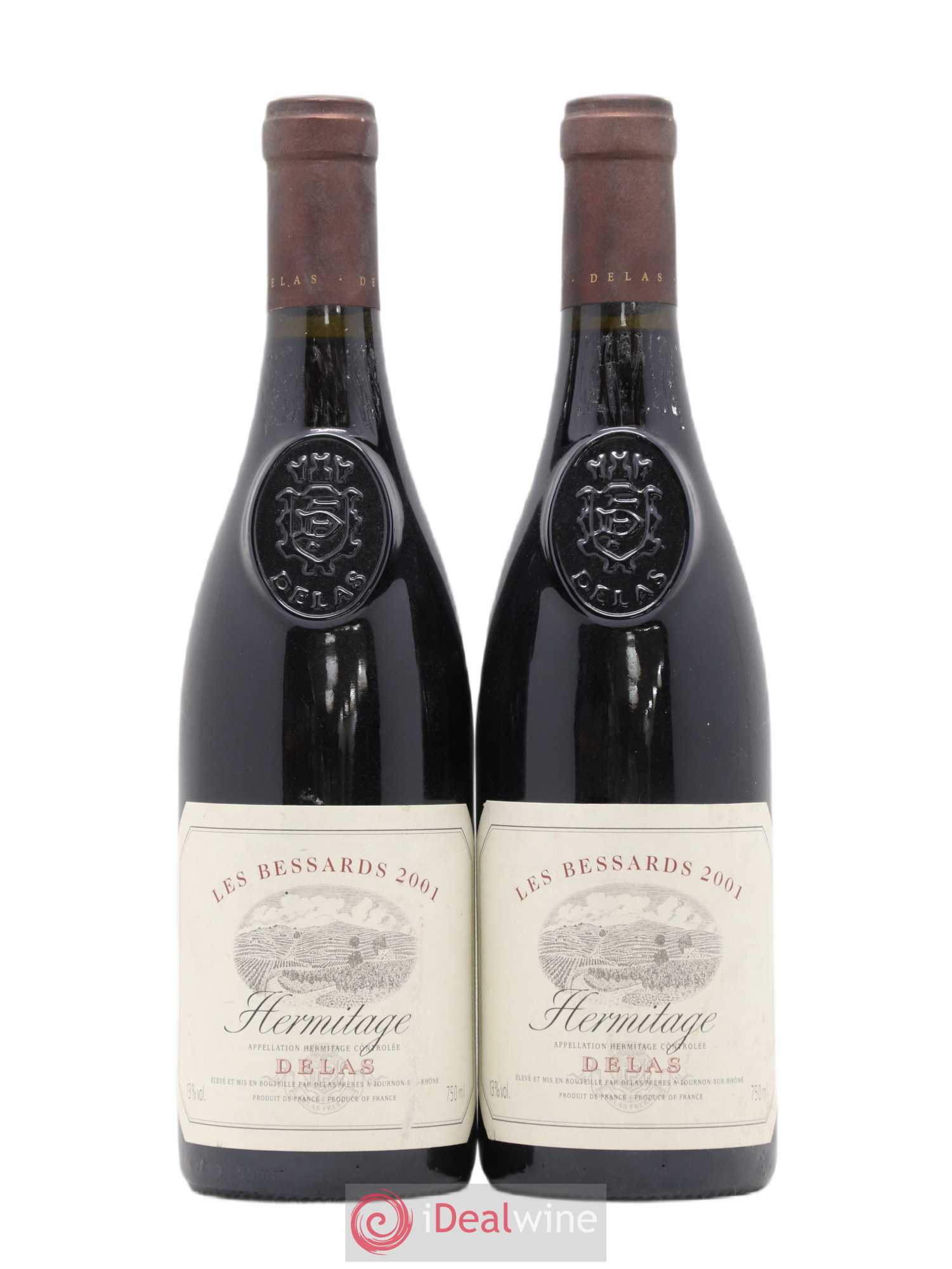 Hermitage Les Bessards Delas Frères 2001 - Lot de 2 bouteilles - 0
