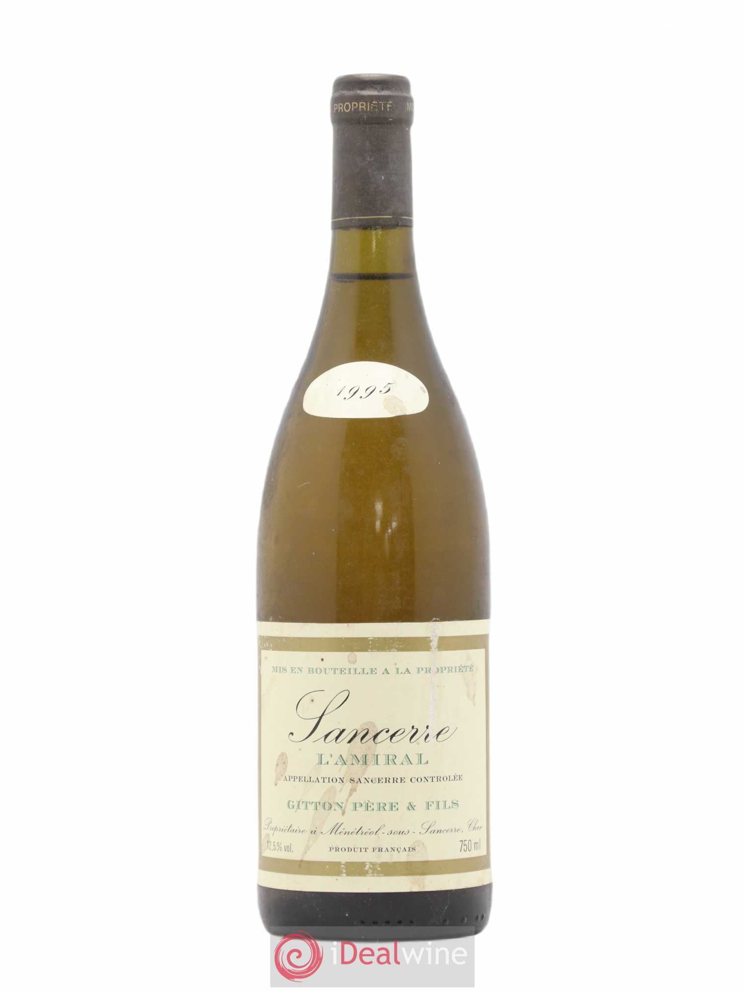 Sancerre L'Amiral Gitton (sans prix de réserve) 1995 - Posten von 1 Flasche - 0