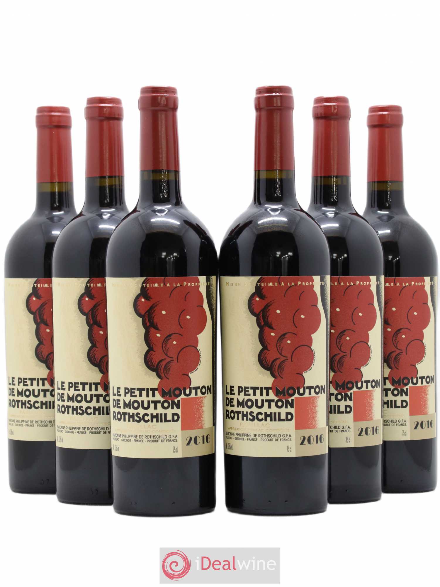 Petit Mouton Second Vin 2016 - Lot de 6 bouteilles - 0