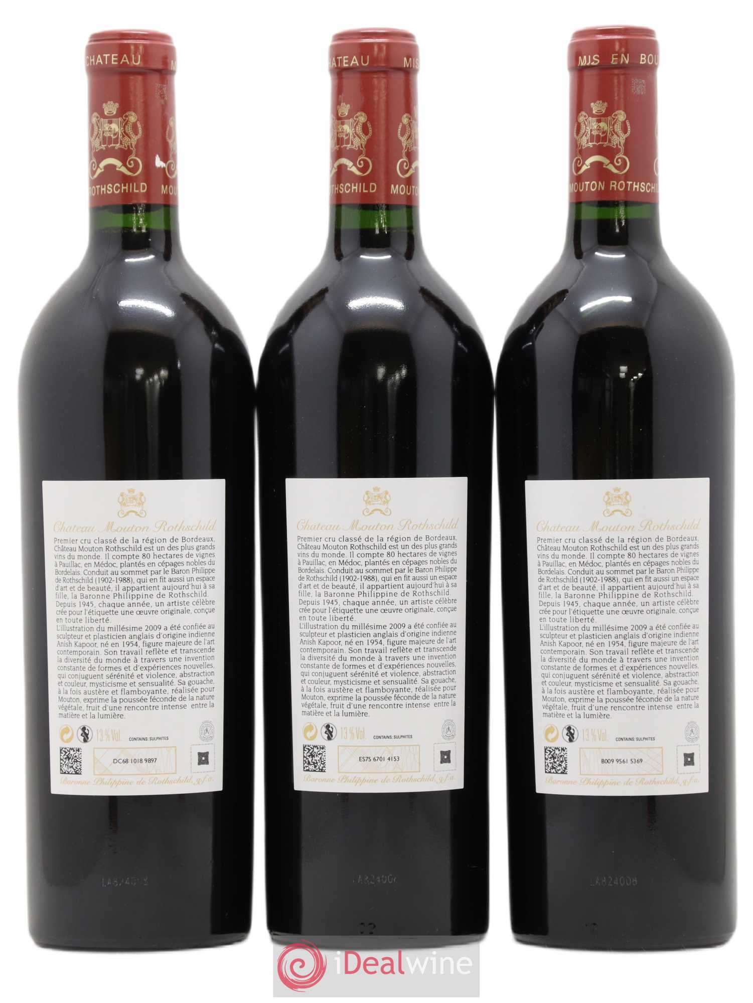 Château Mouton Rothschild 1er Grand Cru Classé 2009 - Lot de 6 bouteilles - 2