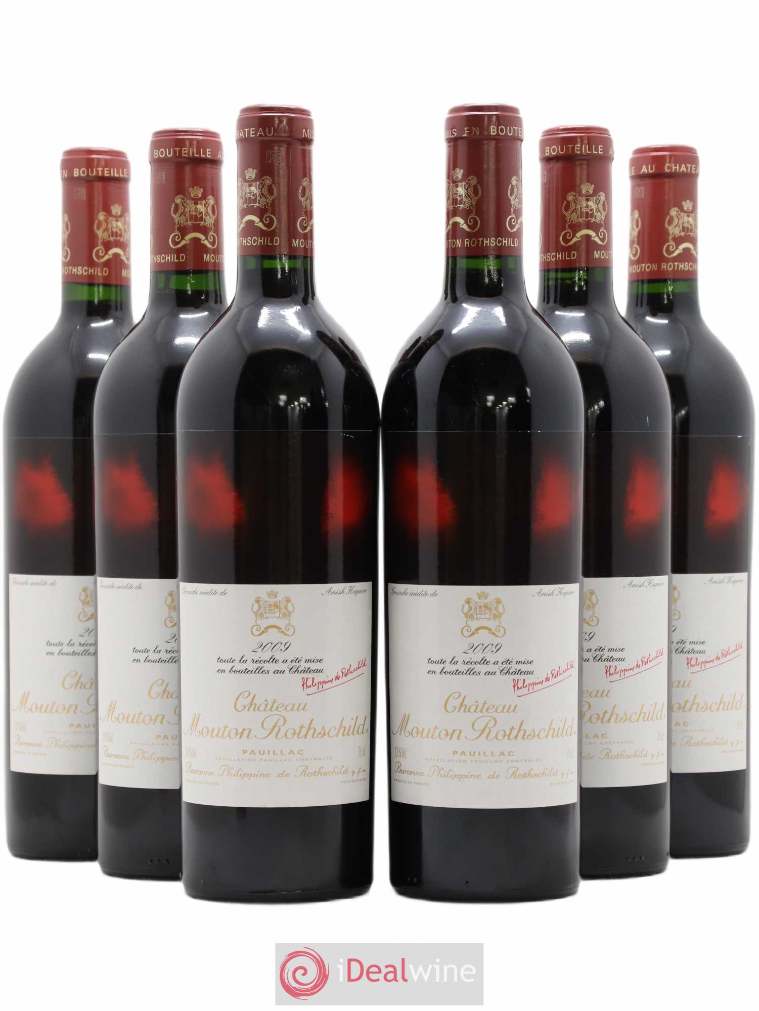 Château Mouton Rothschild 1er Grand Cru Classé 2009 - Lot de 6 bouteilles - 0
