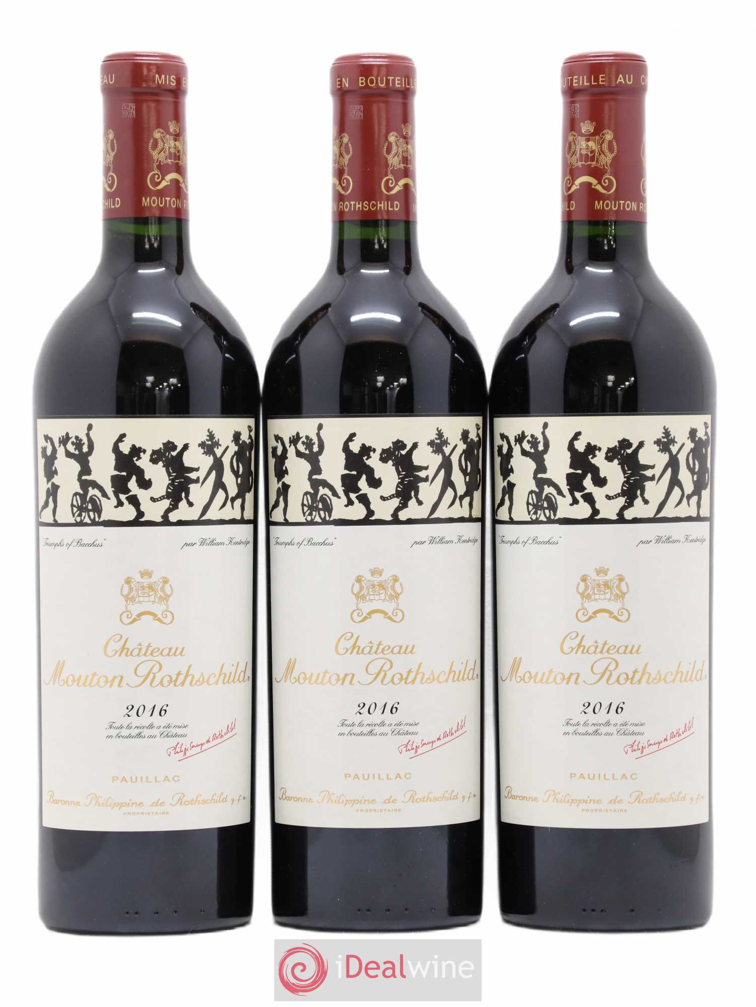 Château Mouton Rothschild 1er Grand Cru Classé 2016 - Lot de 6 bouteilles - 1