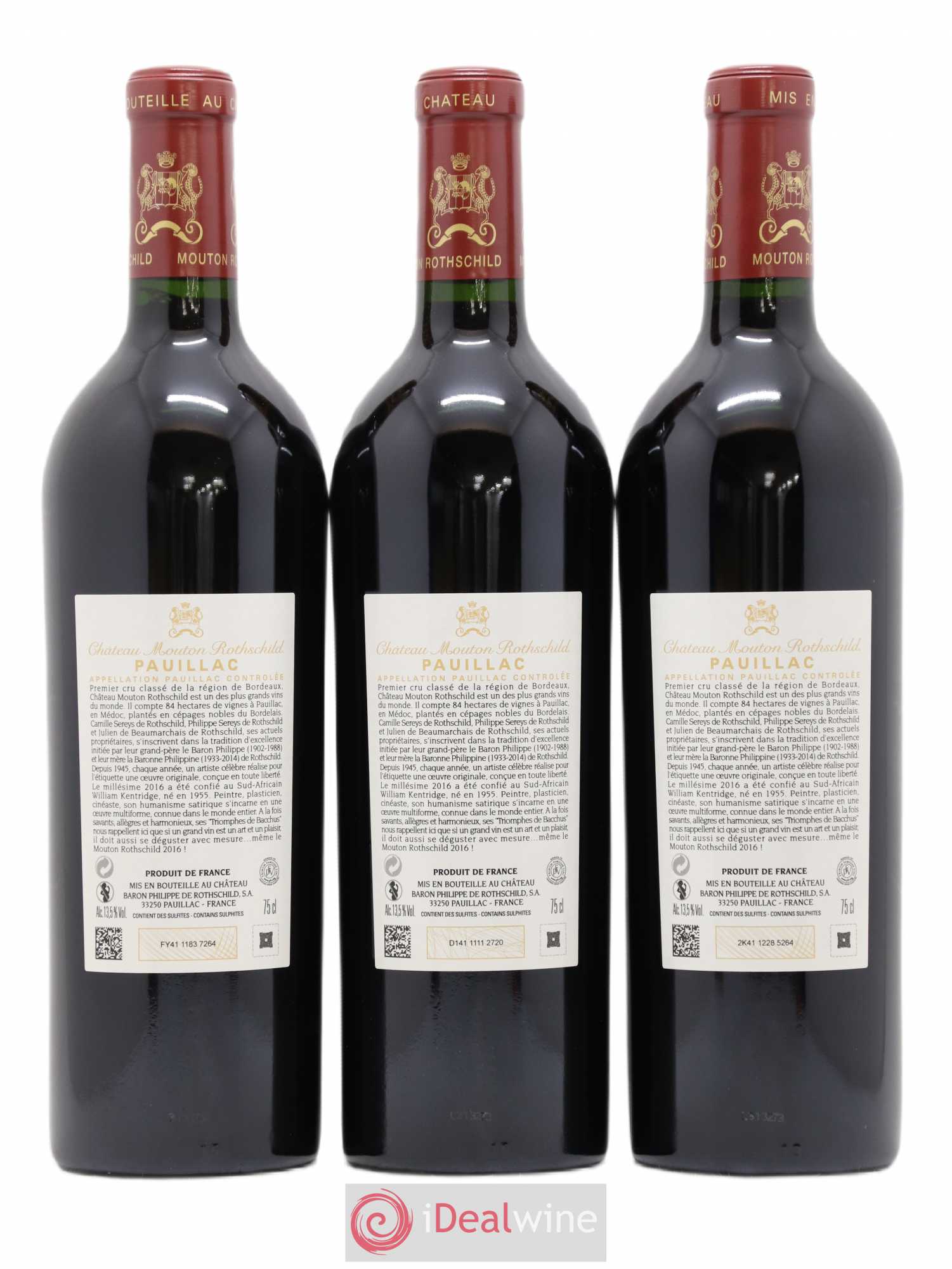 Château Mouton Rothschild 1er Grand Cru Classé 2016 - Lot de 6 bouteilles - 2