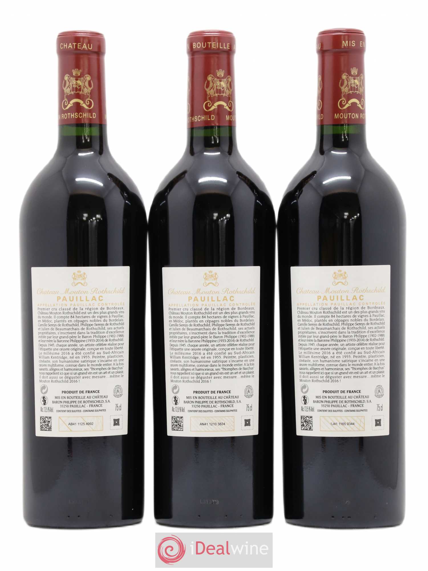 Château Mouton Rothschild 1er Grand Cru Classé 2016 - Lot de 6 bouteilles - 4