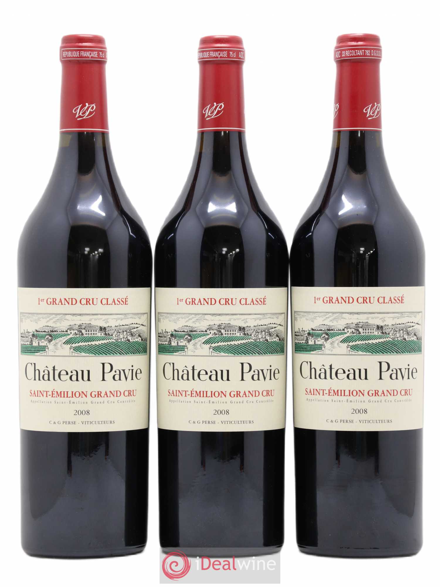 Château Pavie 1er Grand Cru Classé A 2008 - Lot de 12 bouteilles - 1