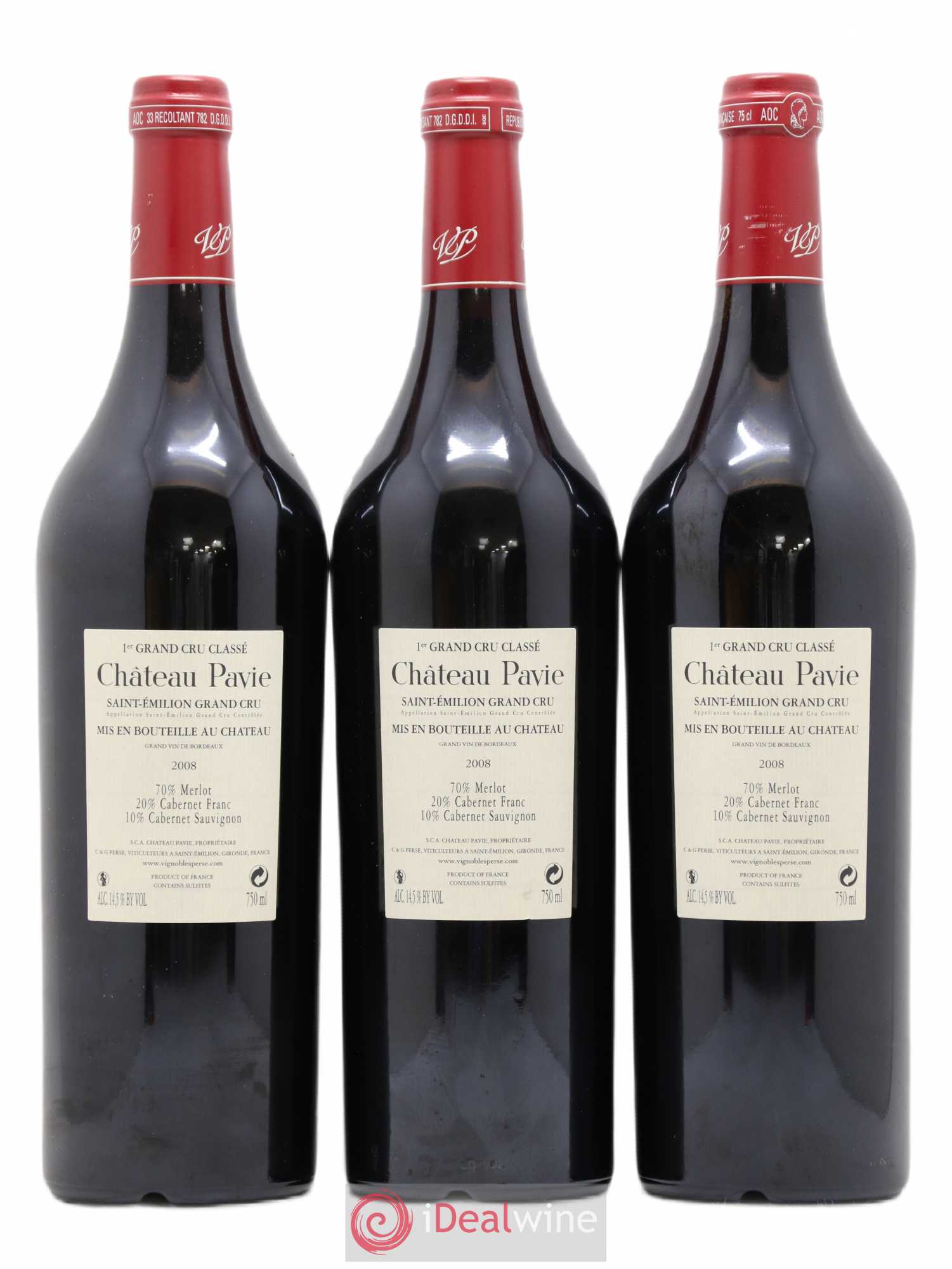 Château Pavie 1er Grand Cru Classé A 2008 - Lot de 12 bouteilles - 6