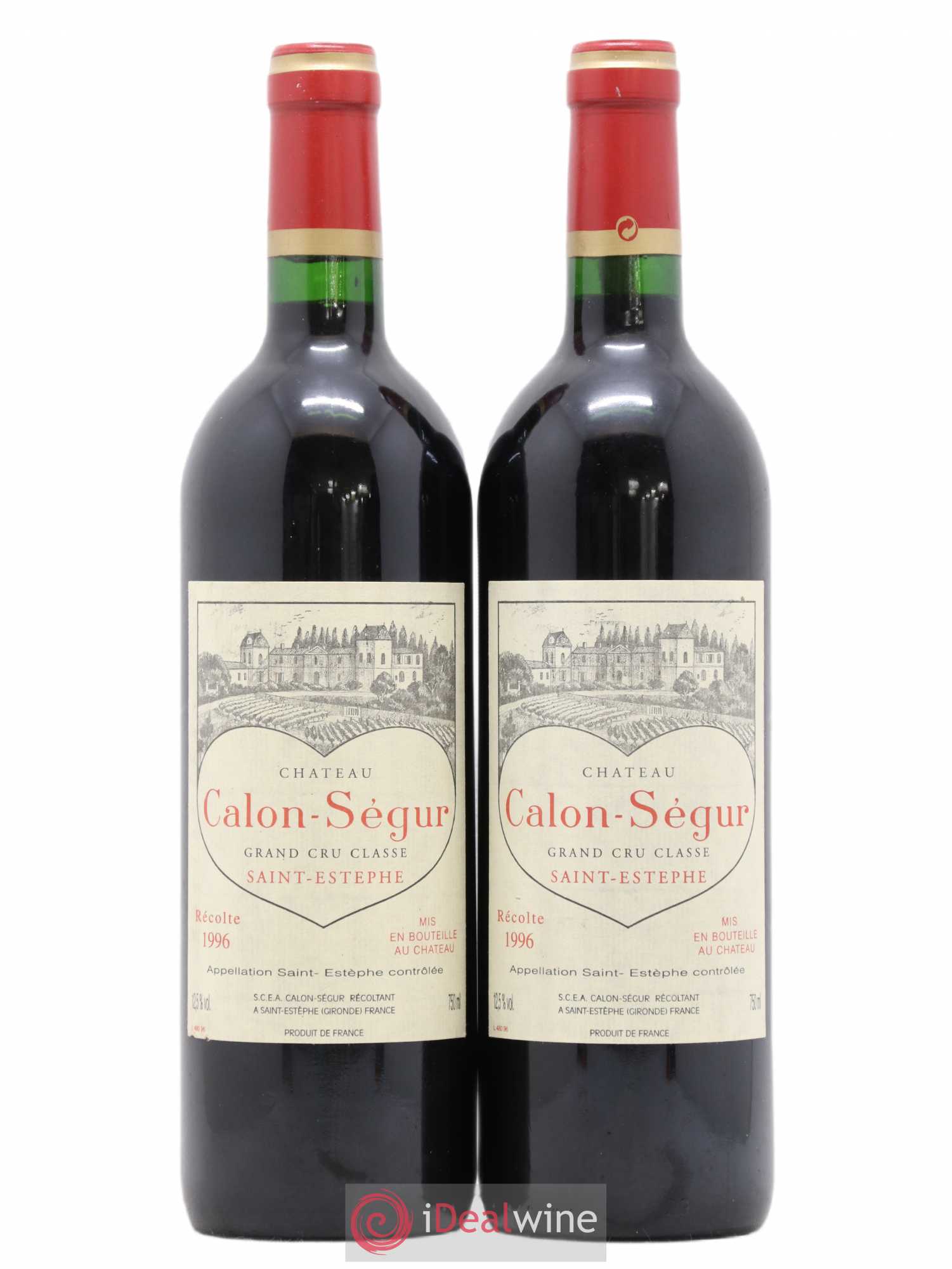 Château Calon Ségur 3ème Grand Cru Classé 1996 - Lot de 2 bouteilles - 0