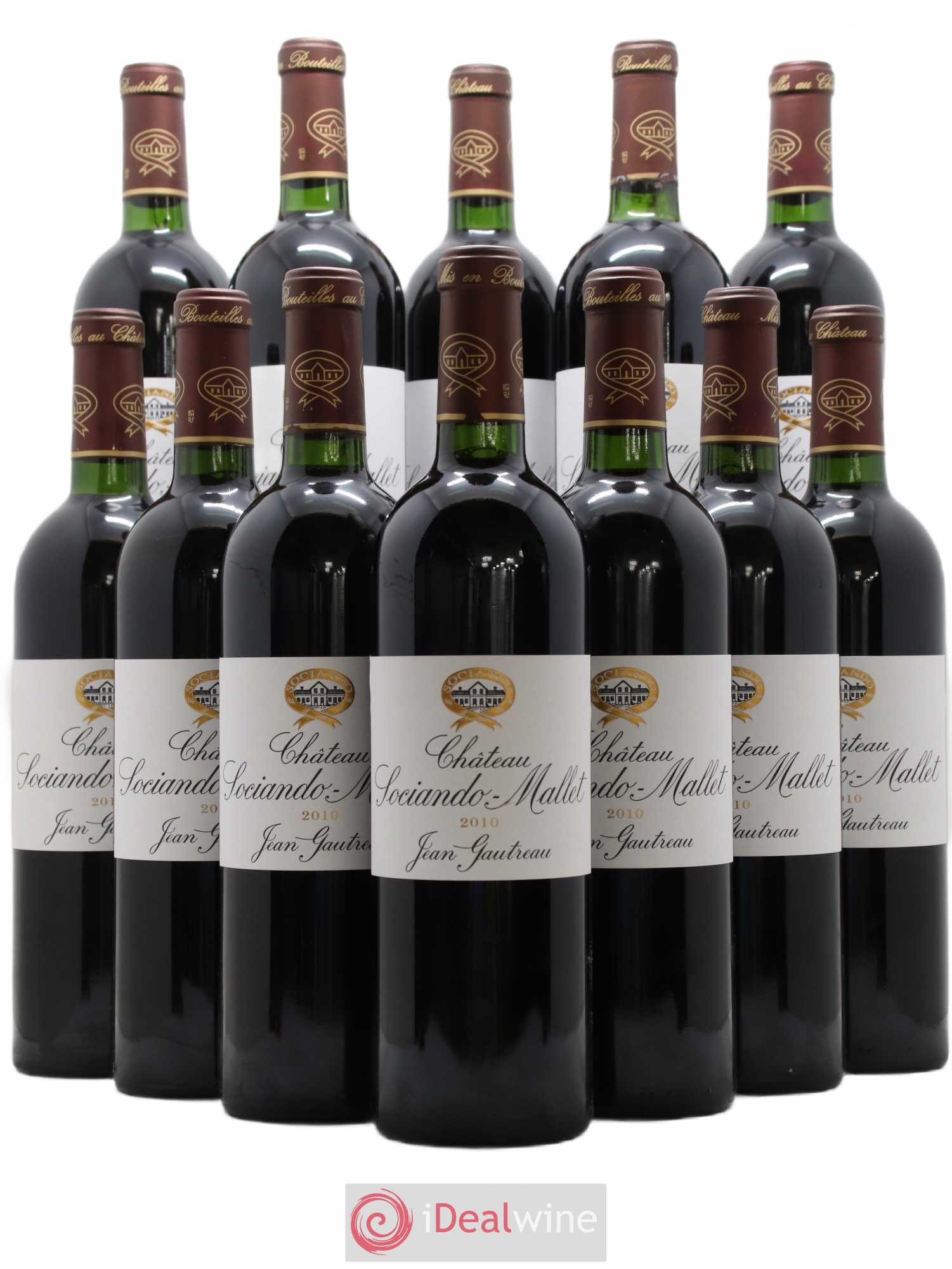 Château Sociando Mallet 2010 - Lot de 12 bouteilles - 0