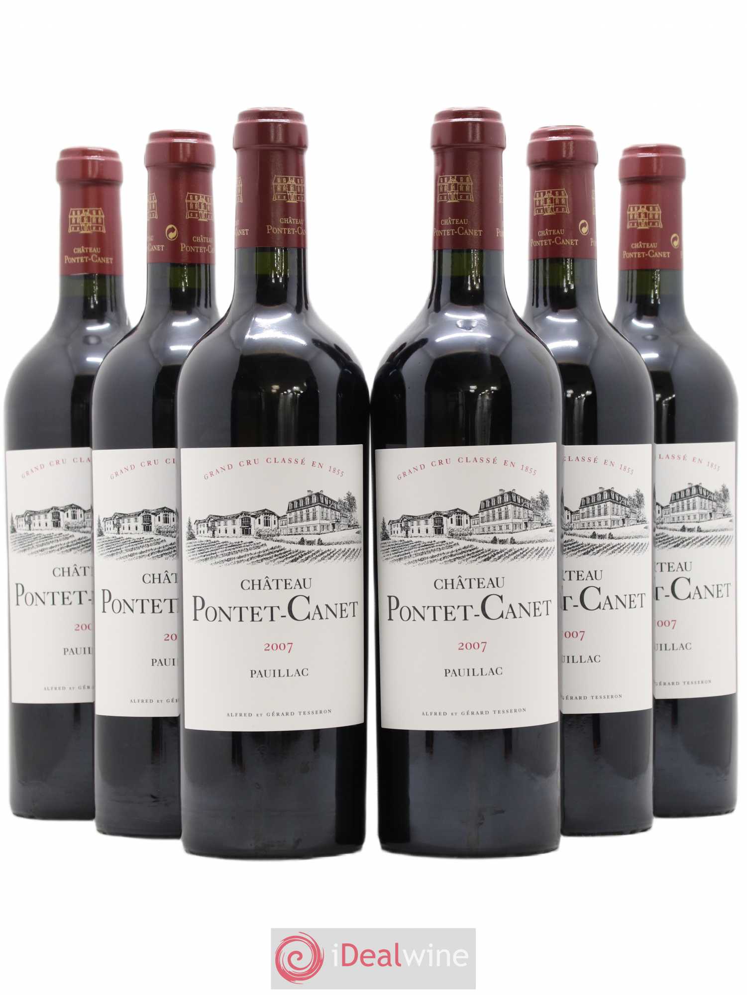 Château Pontet Canet 5ème Grand Cru Classé 2007 - Lot de 6 bouteilles - 0