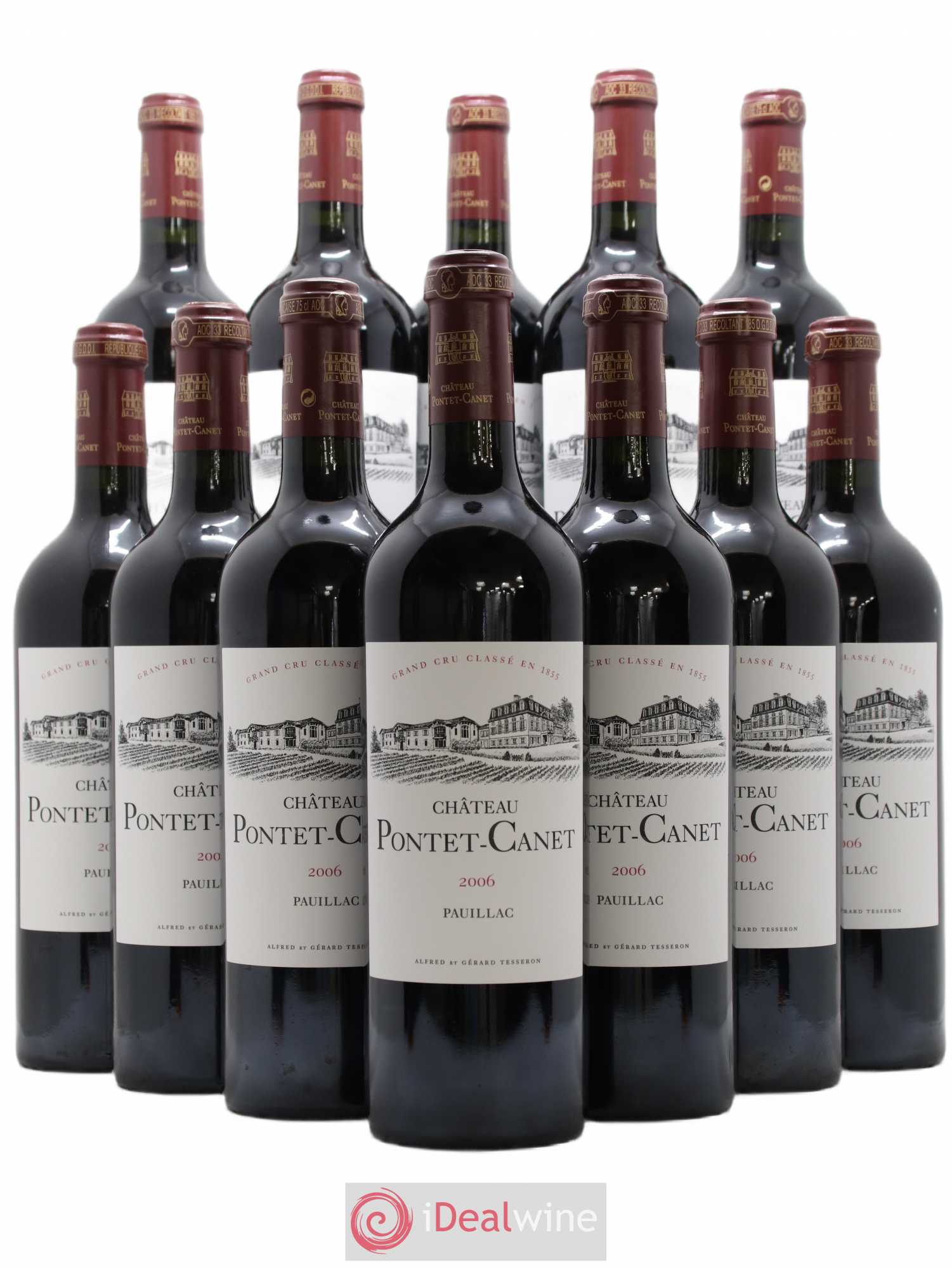 Château Pontet Canet 5ème Grand Cru Classé 2006 - Lot de 12 bouteilles - 0