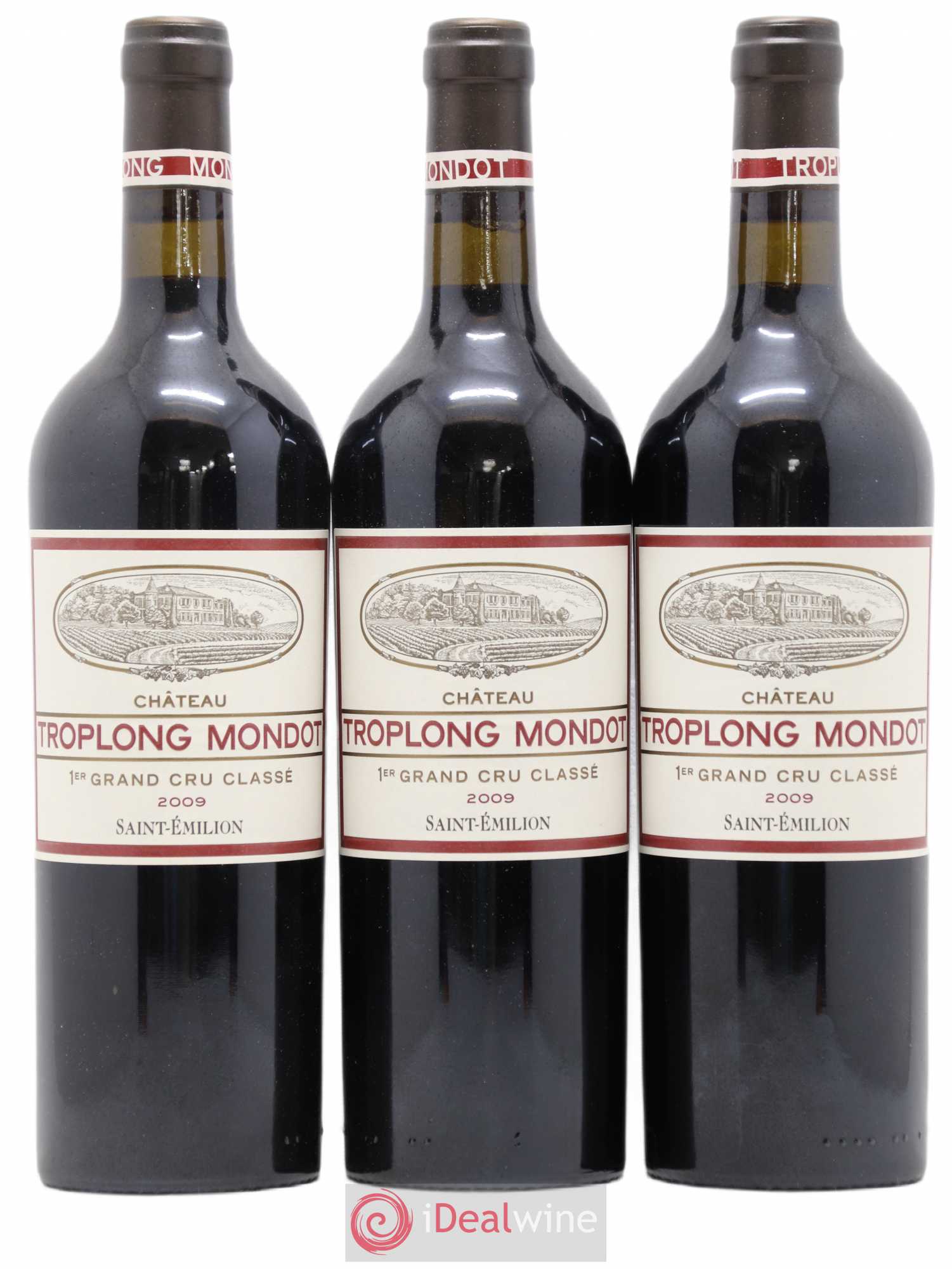 Château Troplong Mondot 1er Grand Cru Classé B 2009 - Lot de 12 bouteilles - 1